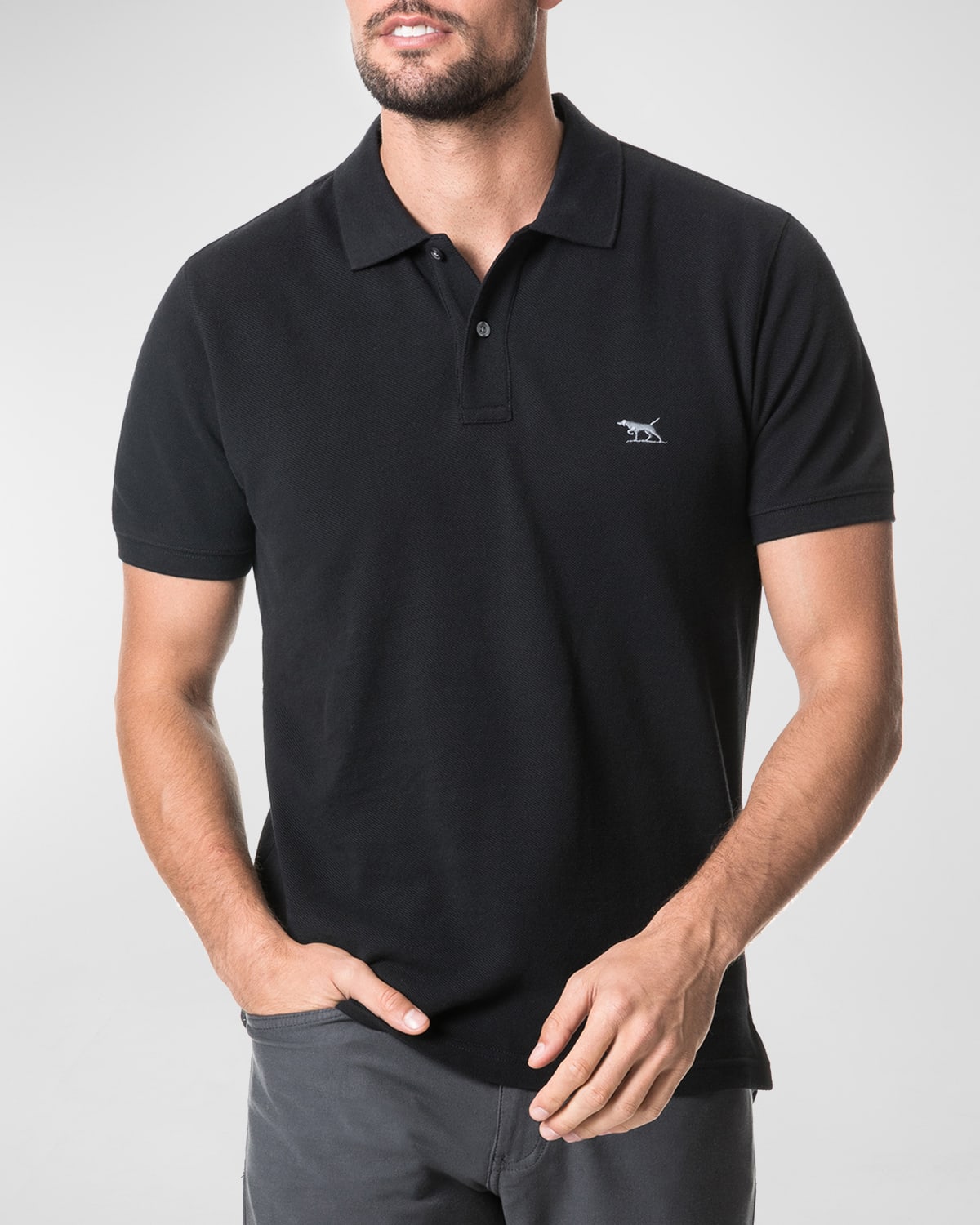 Rodd & Gunn 'the Gunn' Pique Sports Fit Cotton Polo In Onyx