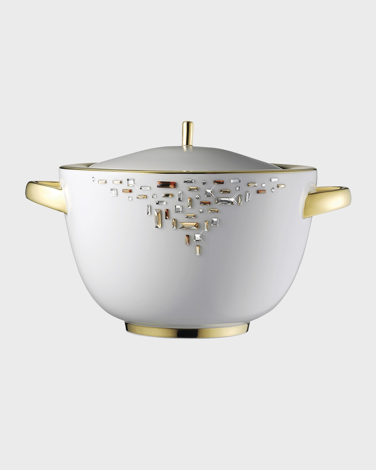 Shop Prouna Diana Covered Vegetable Bowl In Gold