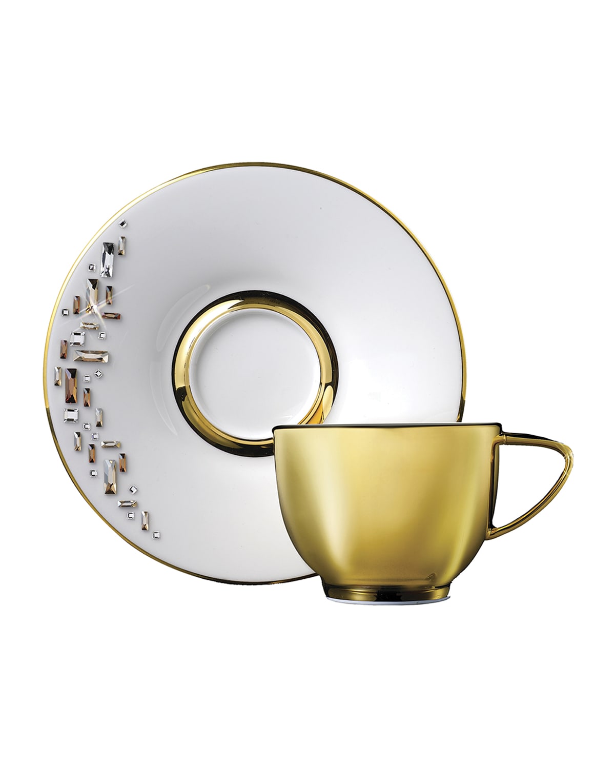Prouna Diana Espresso Cup & Saucer In Gold