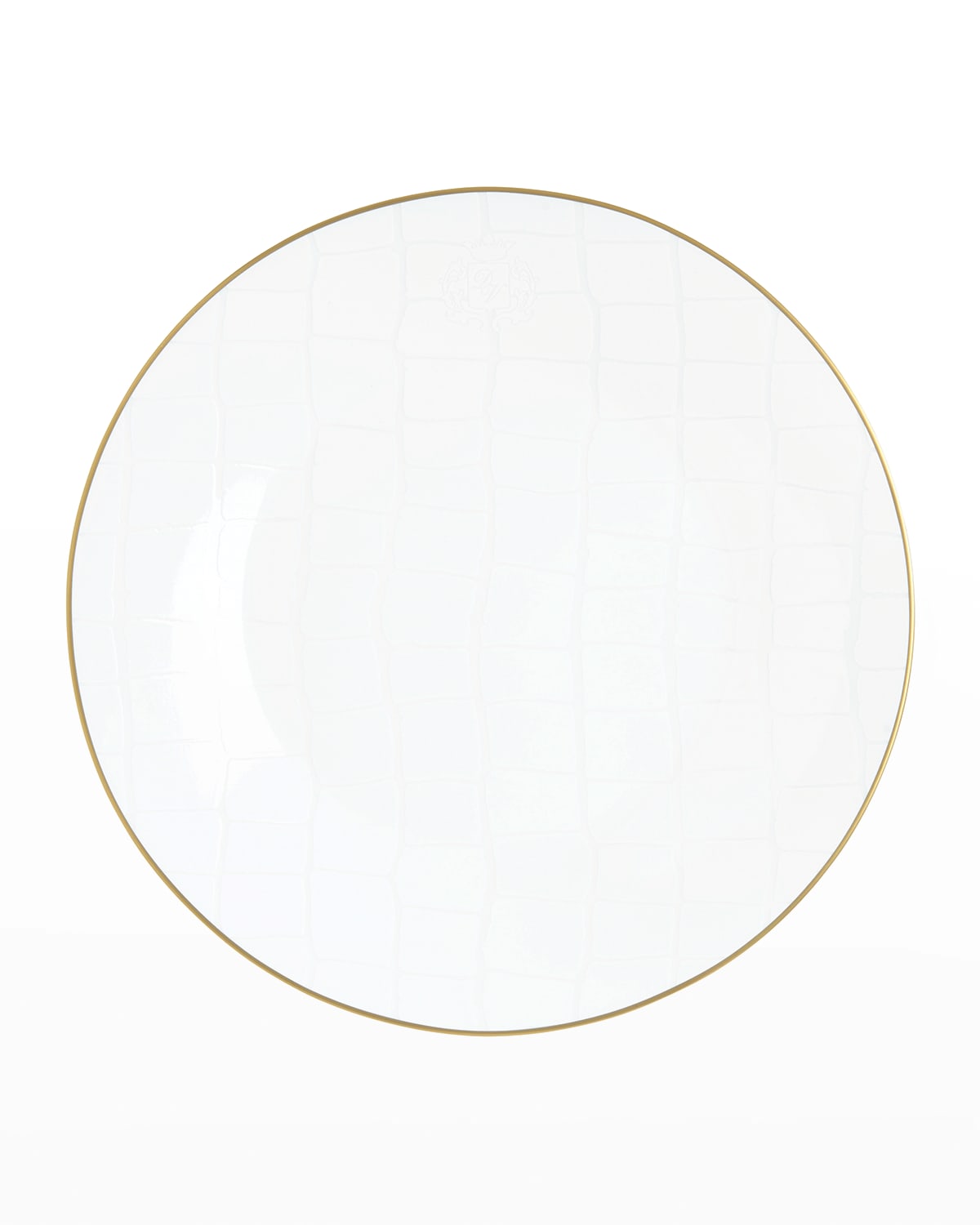 Shop Prouna Alligator Dinner Plate In Gold  White