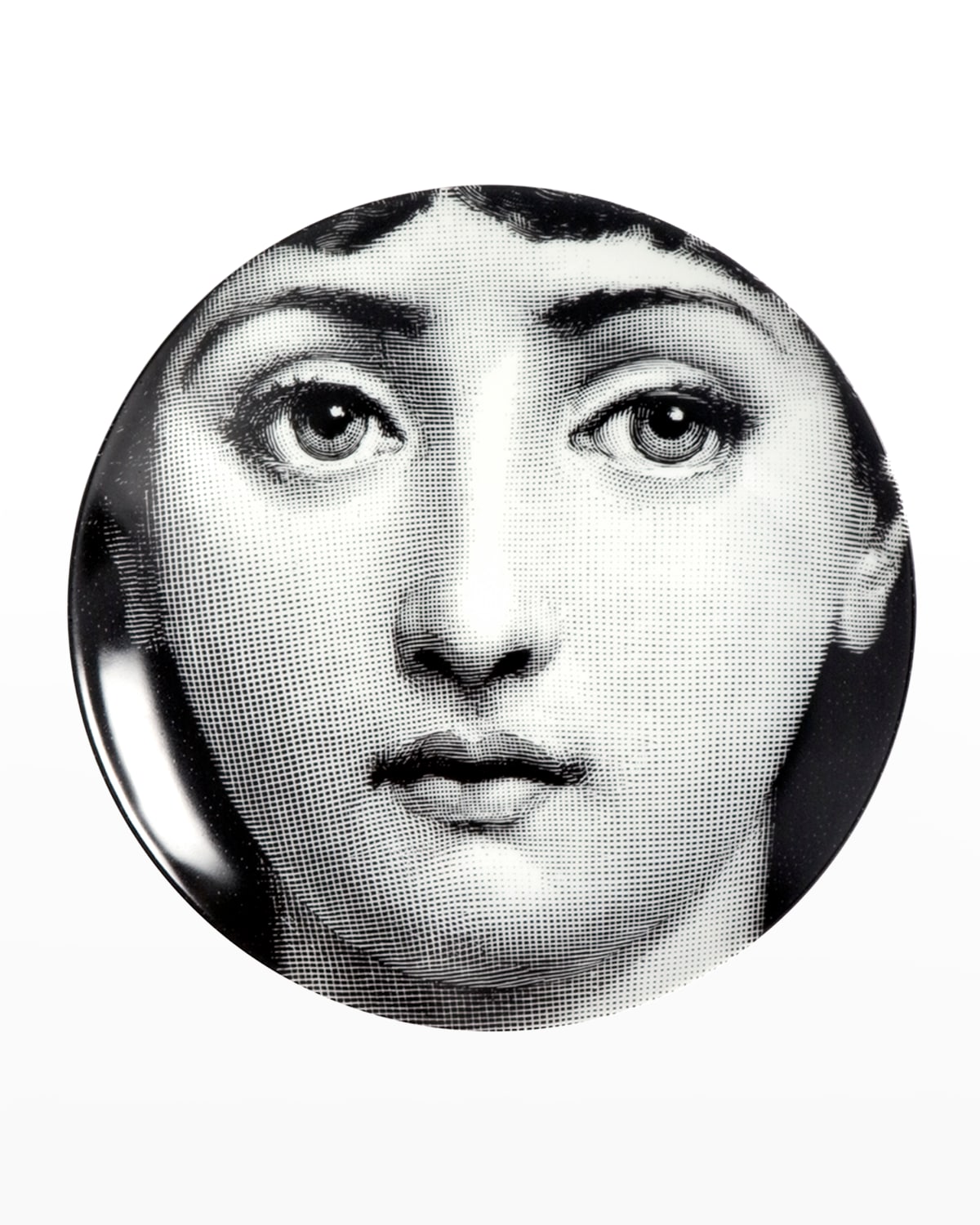 Shop Fornasetti Tema E Variazioni N. 1 Normal Face Wall Plate In Black/white