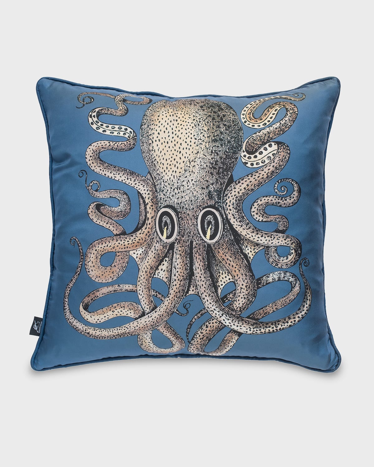 Shop Fornasetti Silk Cushion Polipo Octopus In Multi
