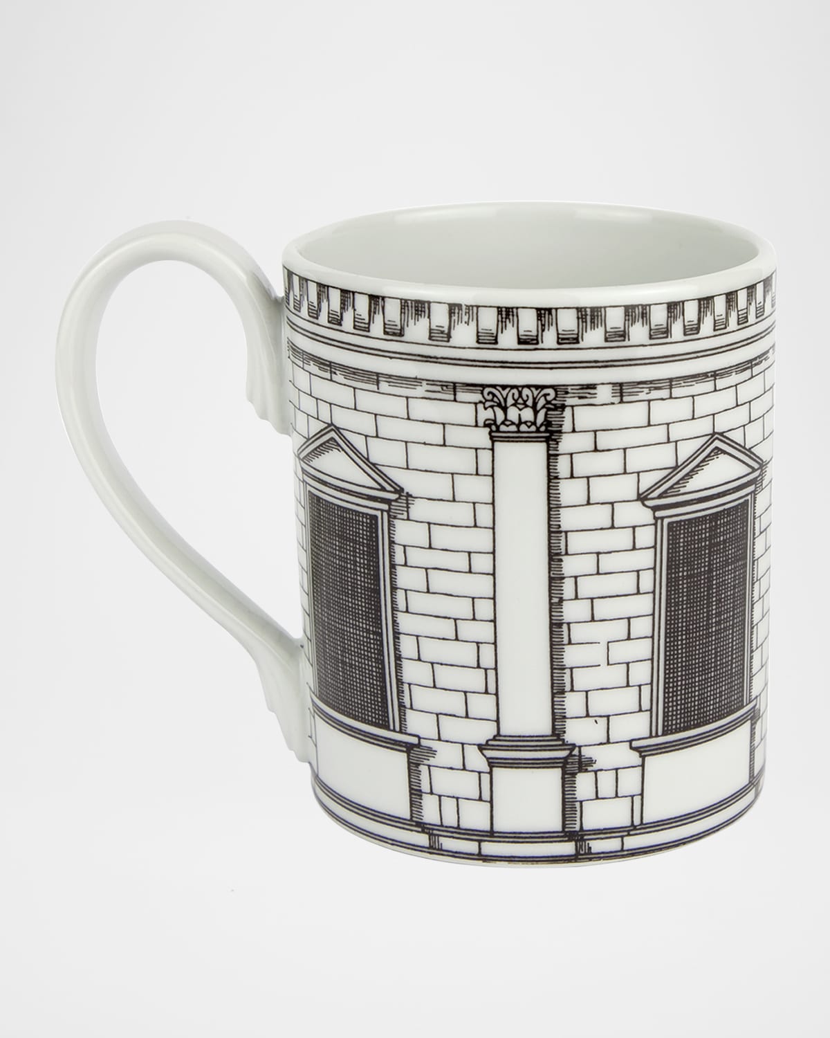 Fornasetti Mug Architettura In Black/white