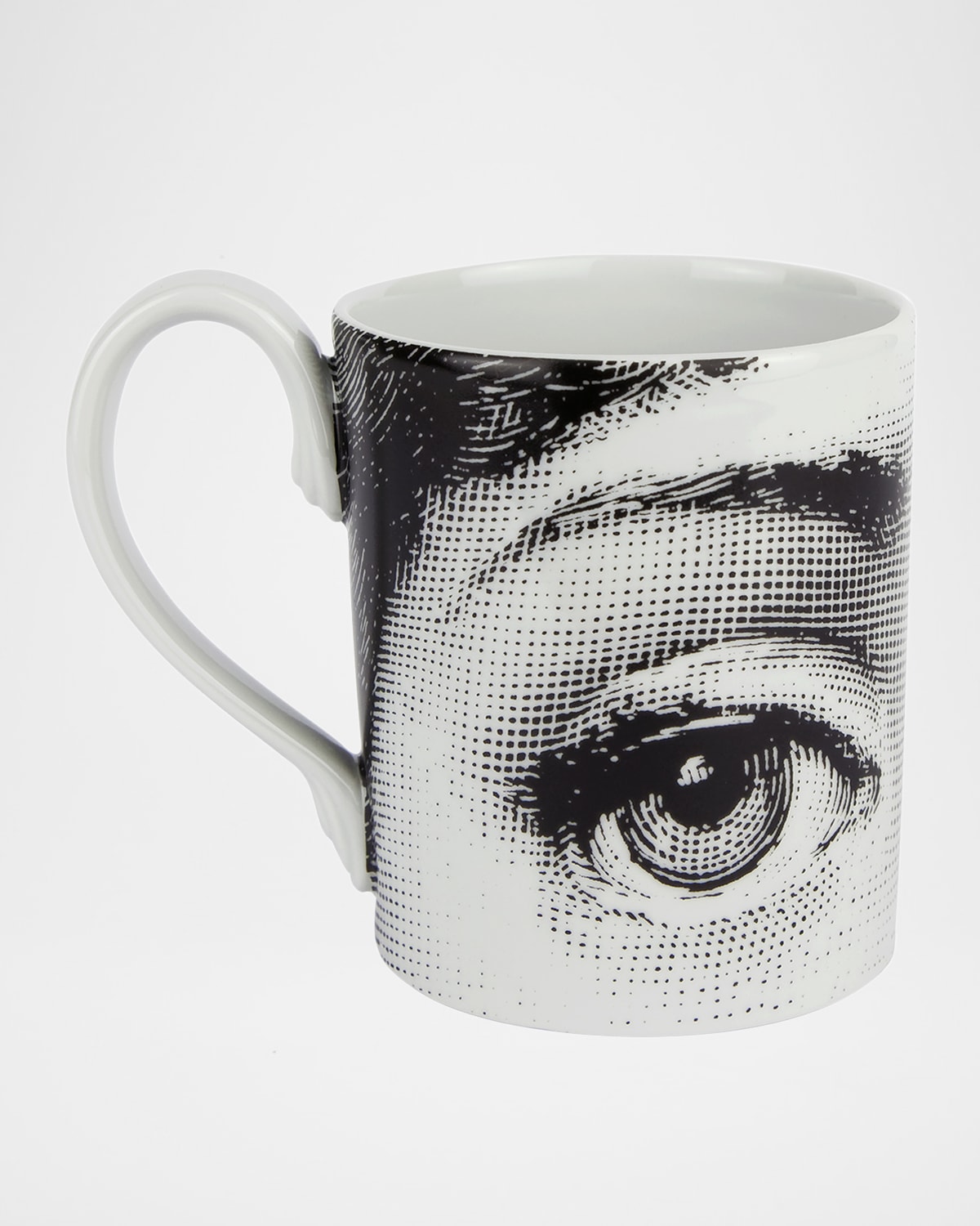 Shop Fornasetti Mug Occhi Eye In Black/white