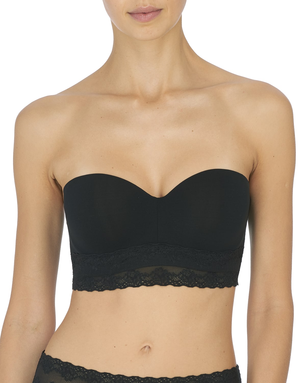 Shop Natori Bliss Perfection Strapless Underwire Contour Bra In Black