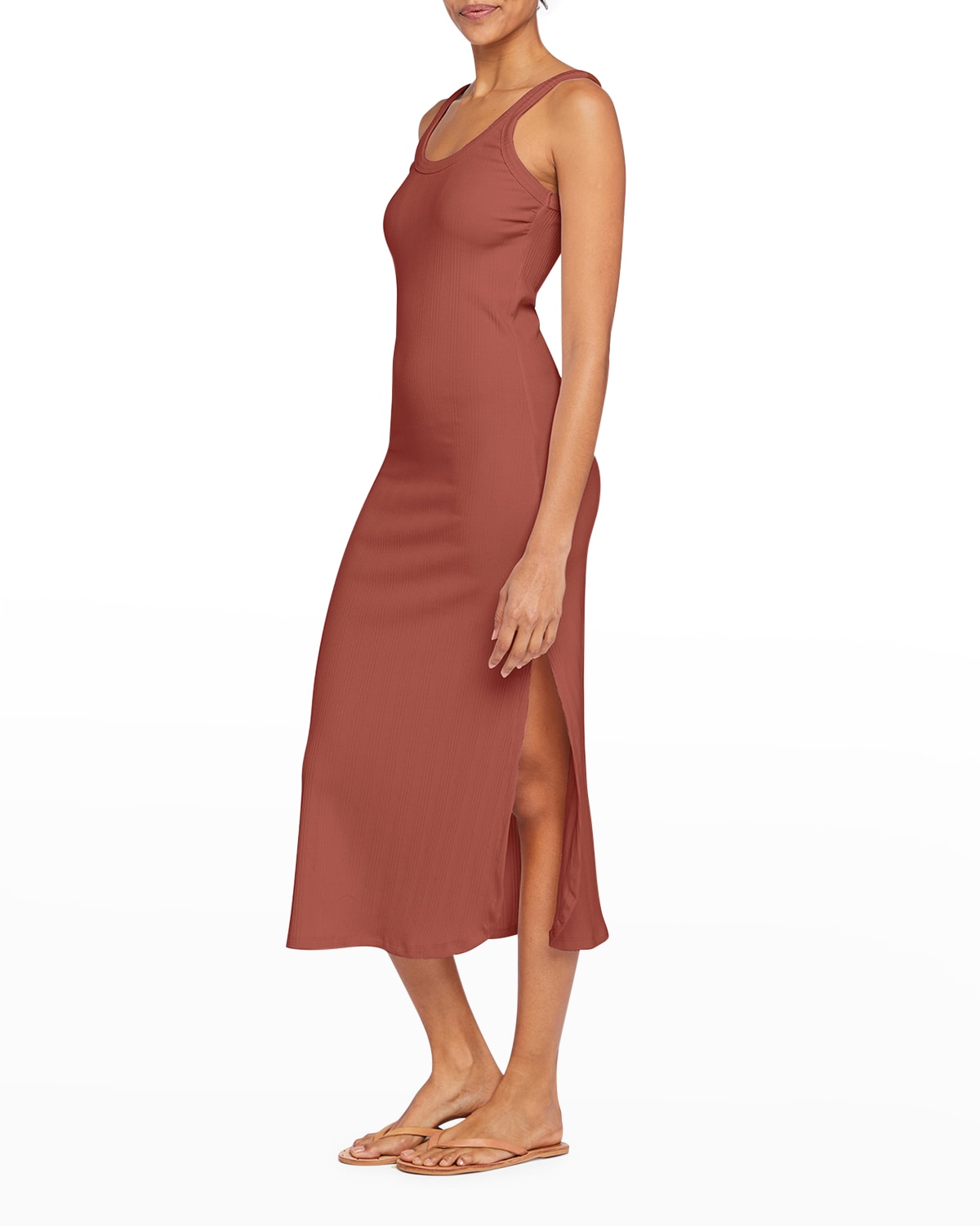 Vitamin A West Coverup Tank Dress In Copper Organic Ri