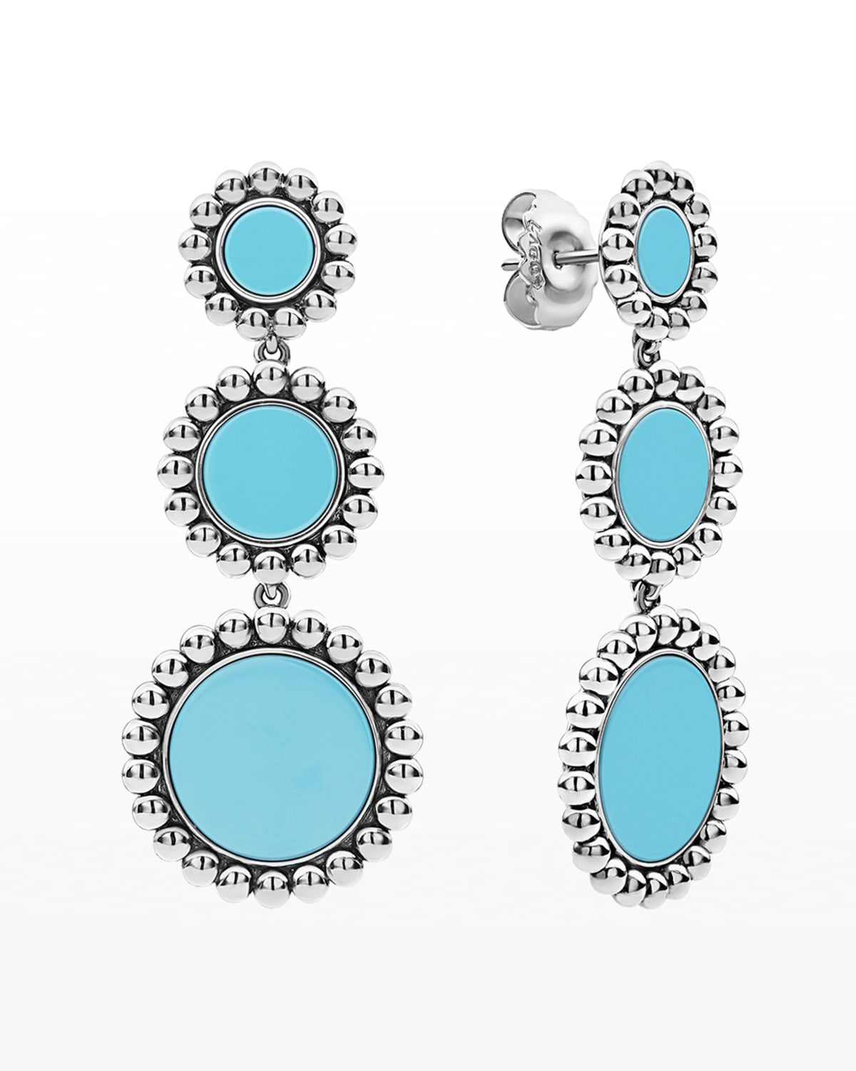 Lagos Maya 3-drop Earrings, Blue