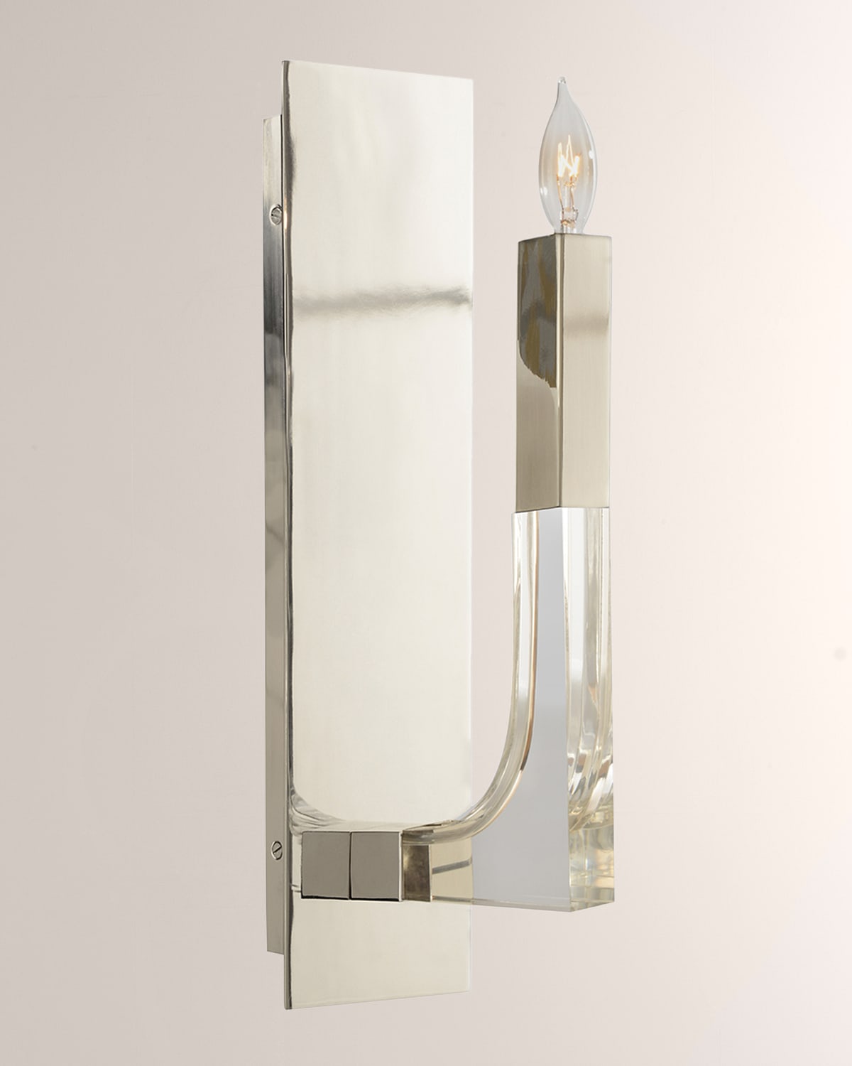 Shop John-richard Collection Acrylic And Nickel 1-light Wall Sconce In Silver