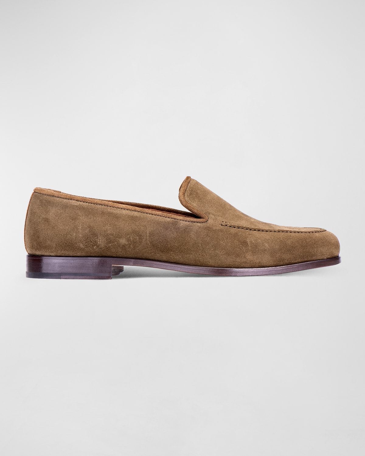 Men's Venetian Apron-Toe Suede Loafers