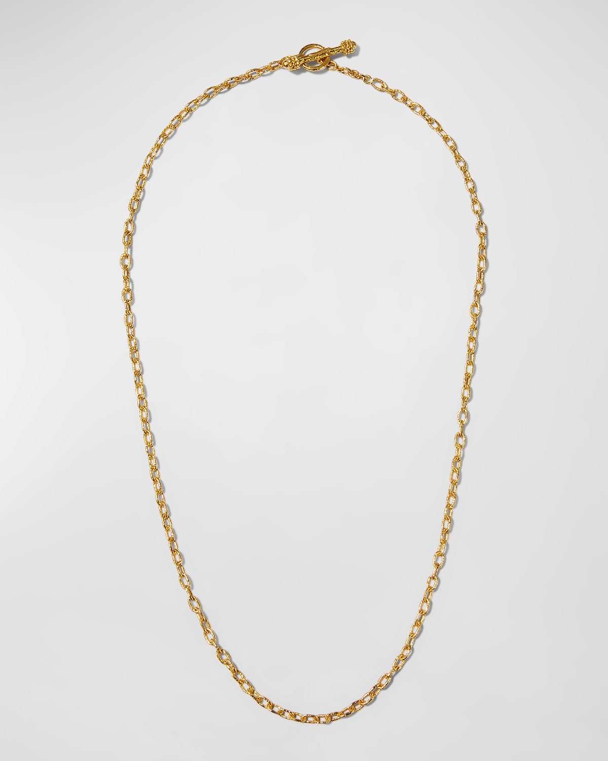 Elizabeth Locke Handmade Gold Chain Necklace, 21"L