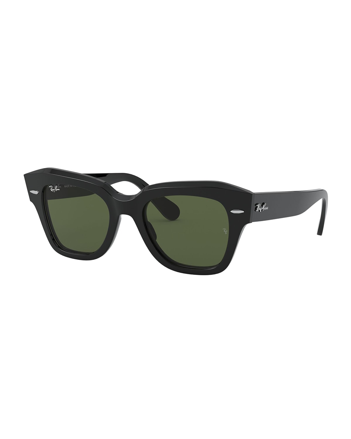 Ray Ban Square Acetate Sunglasses, 49mm In Black