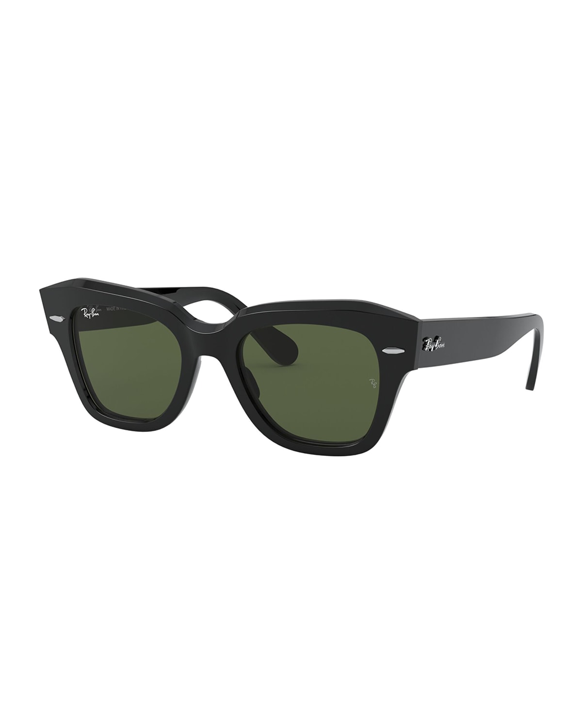 Shop Ray Ban Square Acetate Sunglasses, 49mm In Black