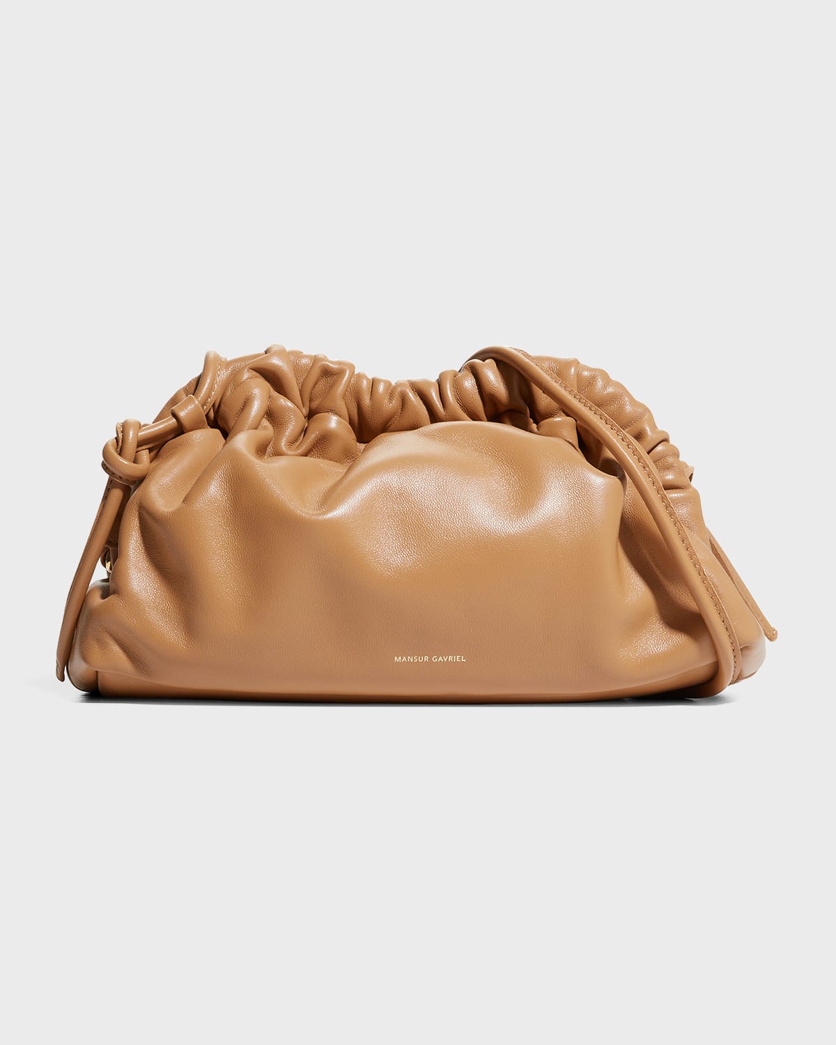 Mansur Gavriel Cloud迷你皮革手拿包 In Caramel