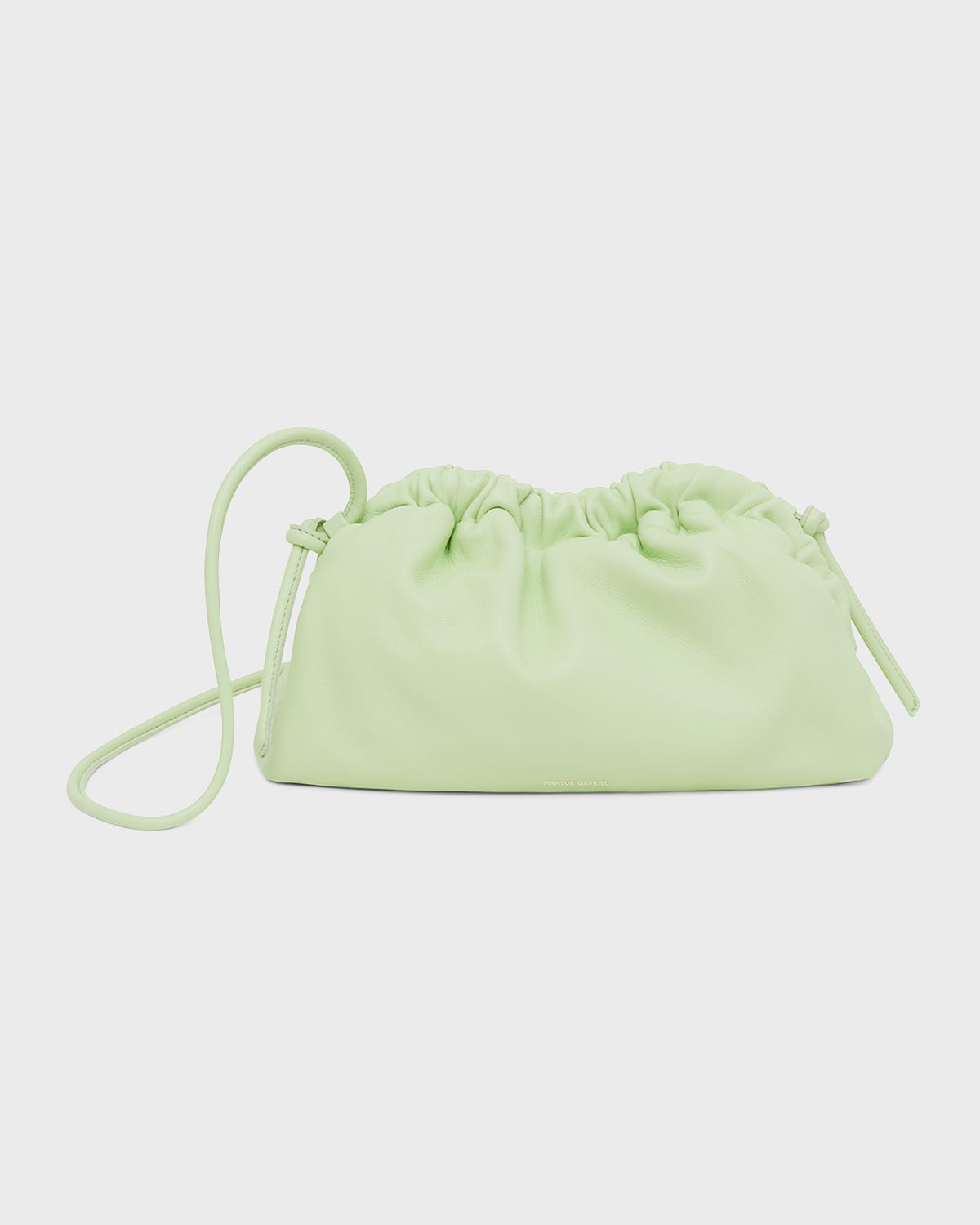 Mansur Gavriel Mini Lambskin Cloud Clutch Bag In Mint