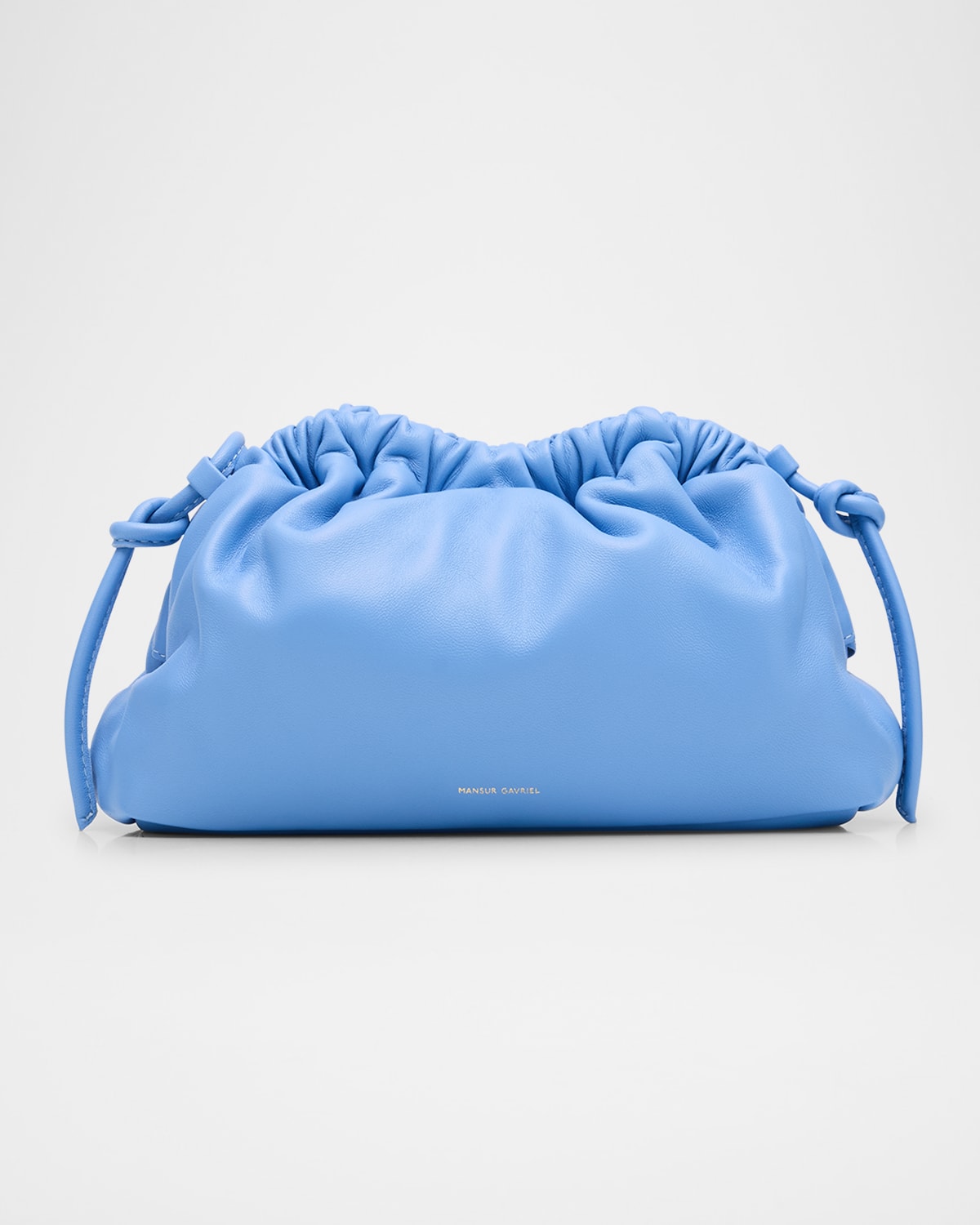 Mansur Gavriel Mini Lambskin Cloud Clutch Bag In Blue