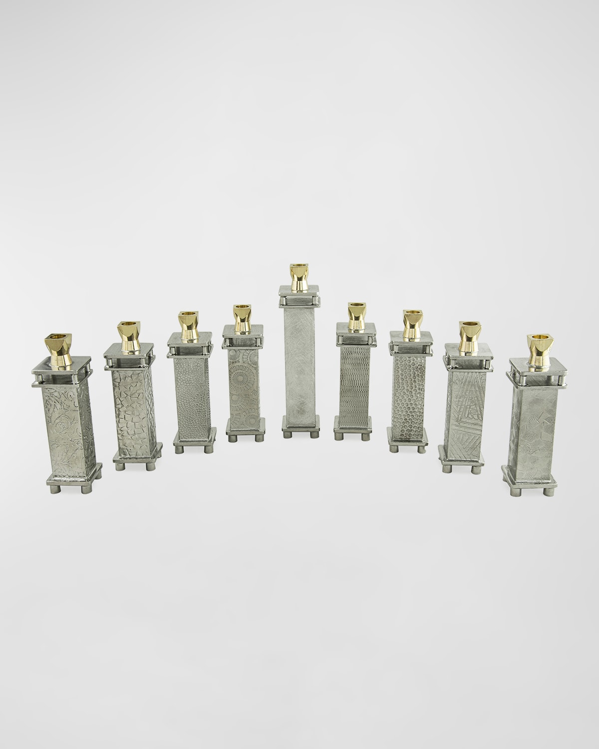 Joy Stember Metal Arts Studio Modular Menorah In Pewter