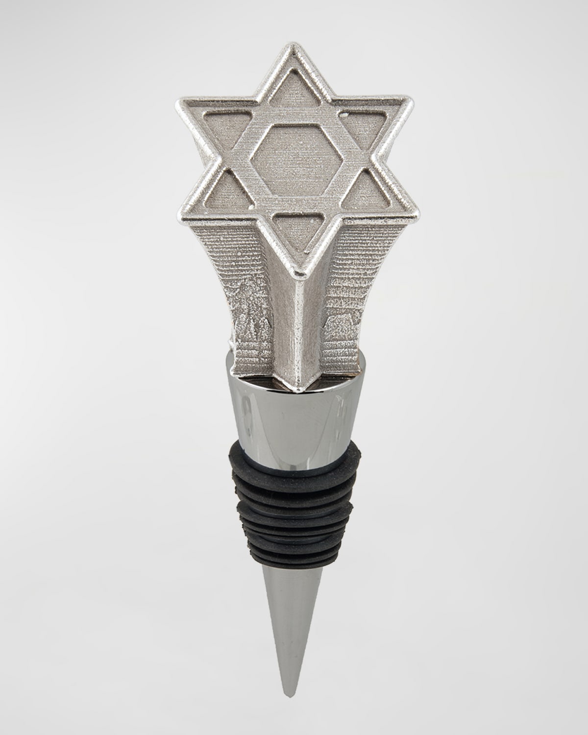 Shop Joy Stember Metal Arts Studio Star Of David Bottle Stopper In Pewter