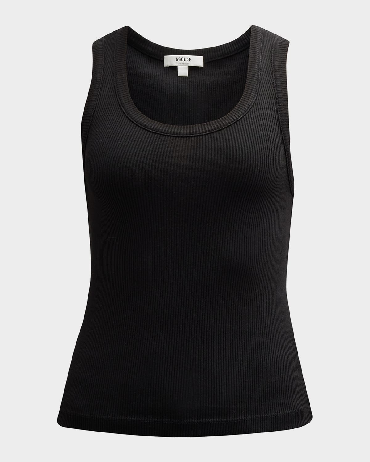 Agolde Poppy Scoop-neck Tank Top In Storm Cloud Wa