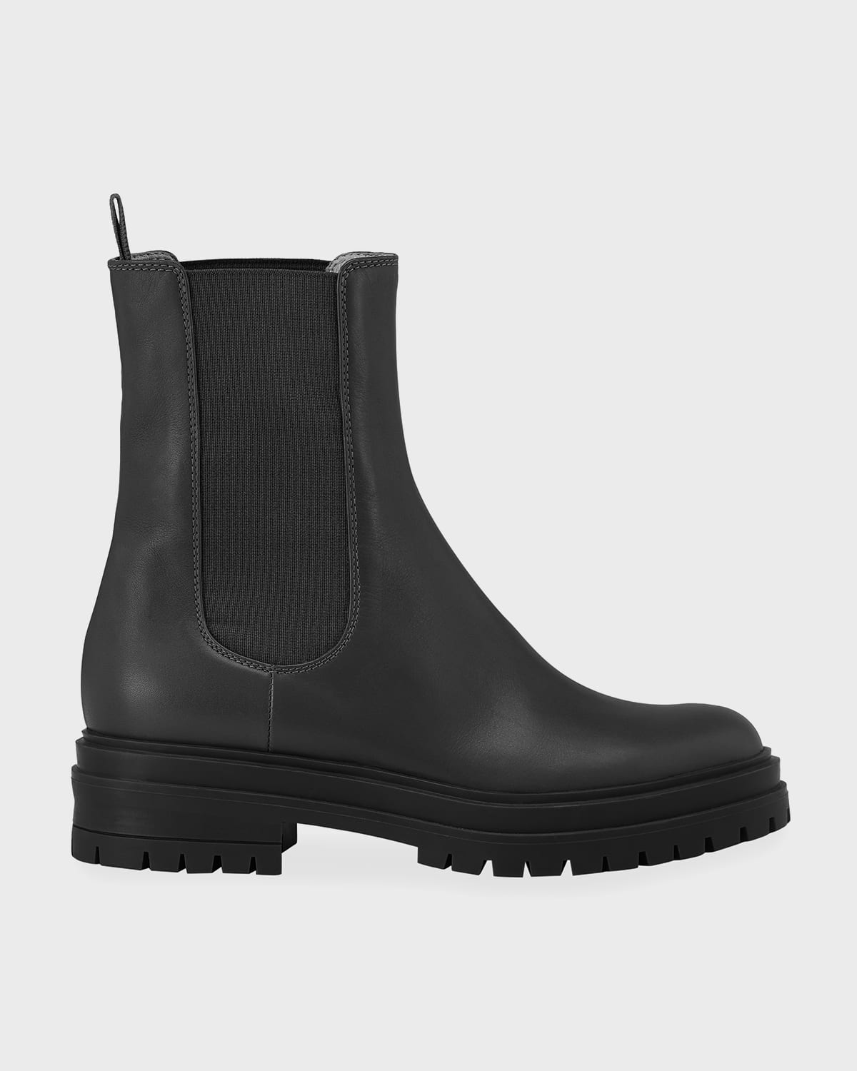 Shop Gianvito Rossi Lug-sole Chelsea Boots In Black