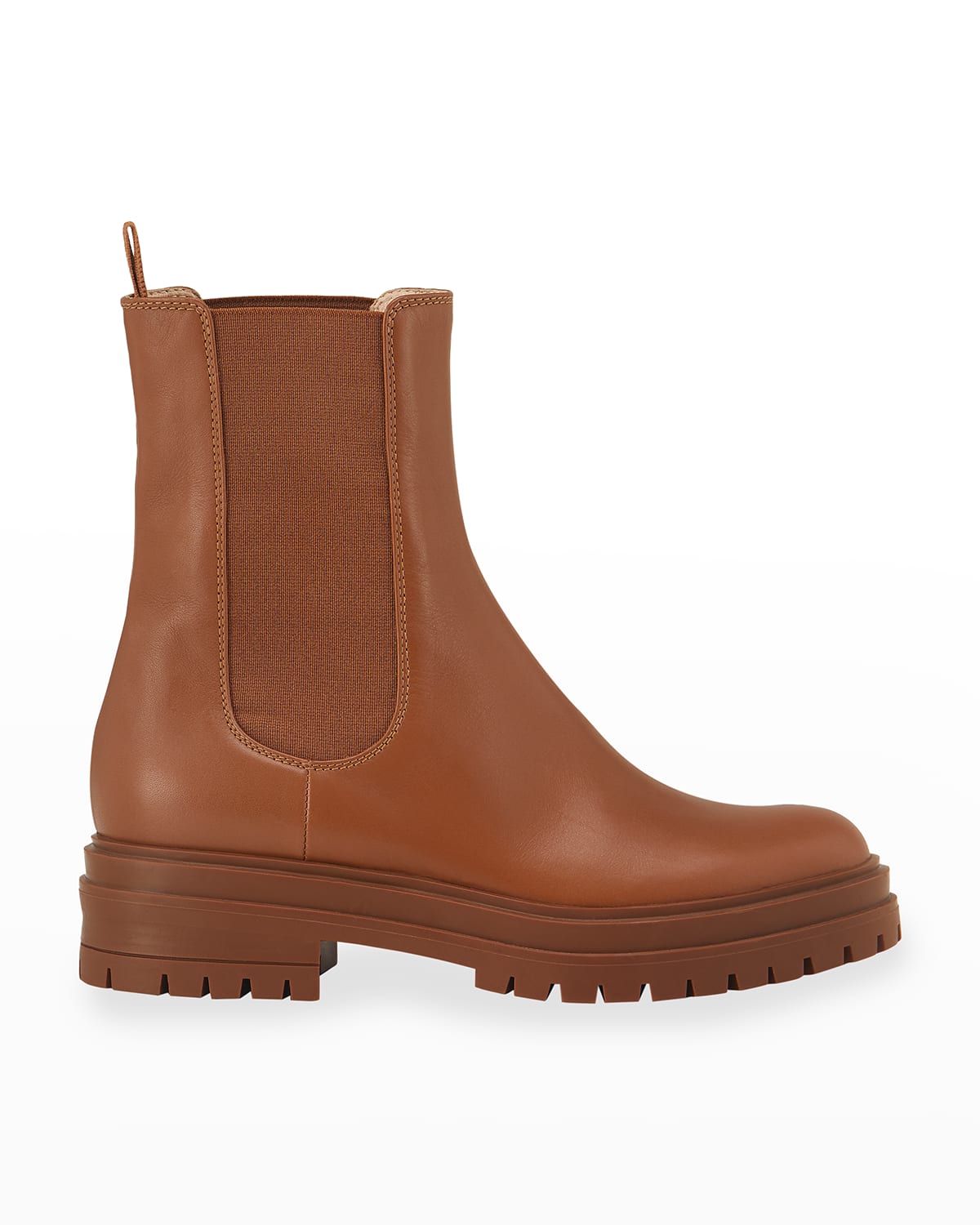 Gianvito Rossi Chester Trek-sole Leather Chelsea Boots In Light Beige