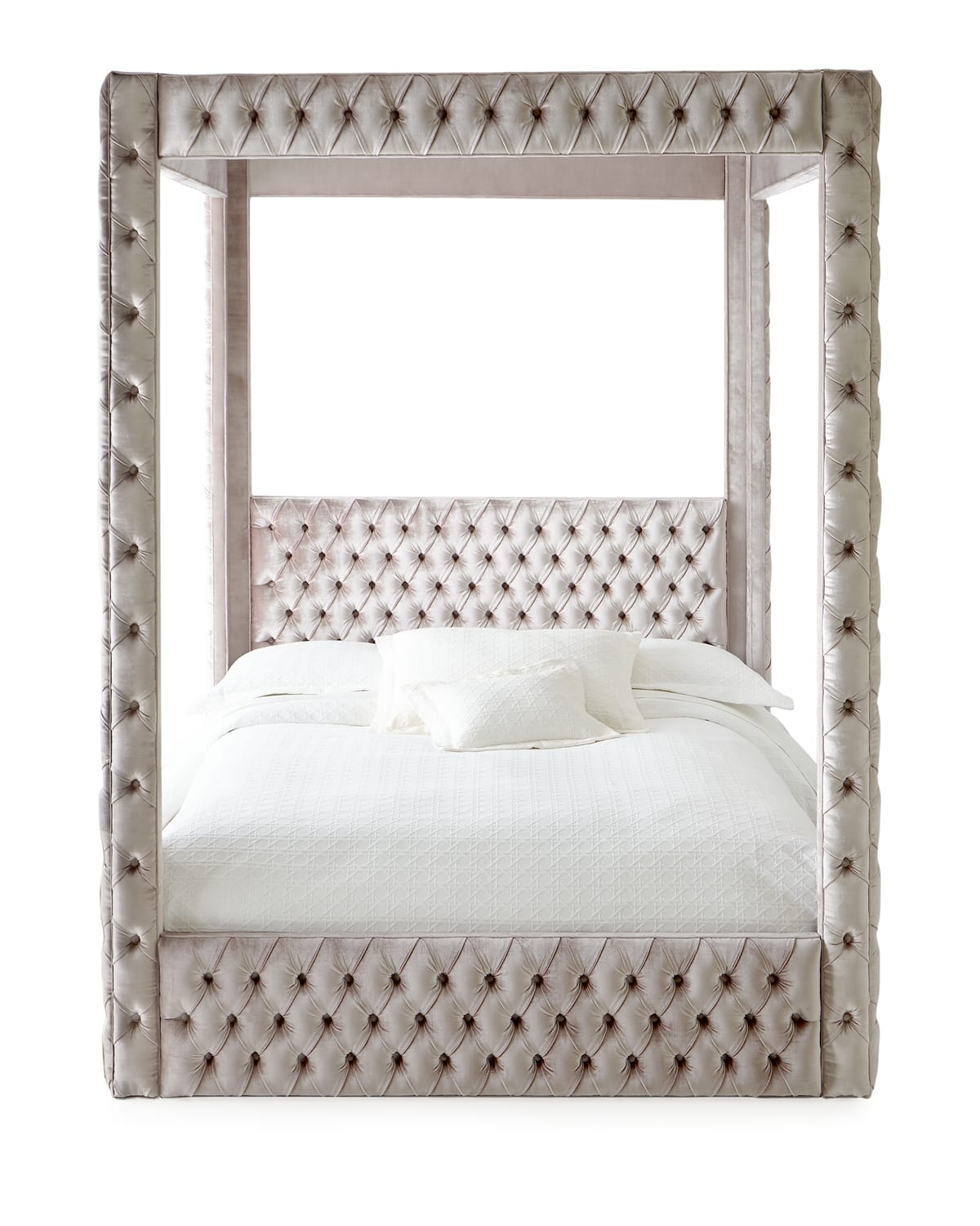 Haute House Astrid Queen Canopy Bed In Amethyst