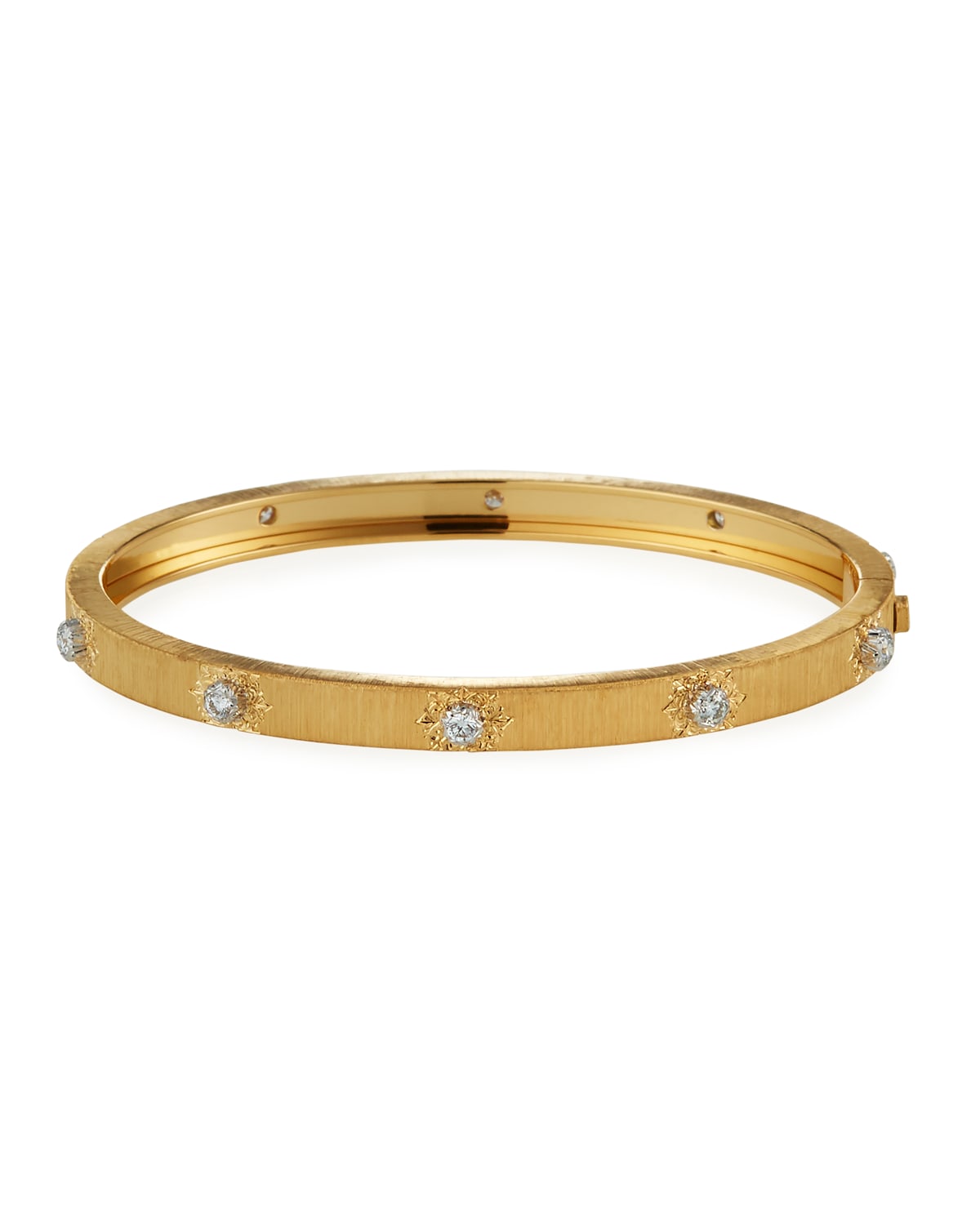 Macri 18k Yellow Gold Diamond 5mm Bangle, Size 16