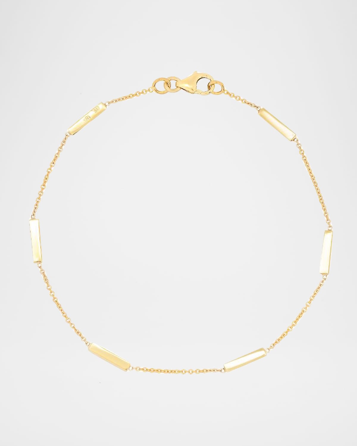 Jennifer Meyer 18K Bar By-the-Inch Bracelet on 14k Chain