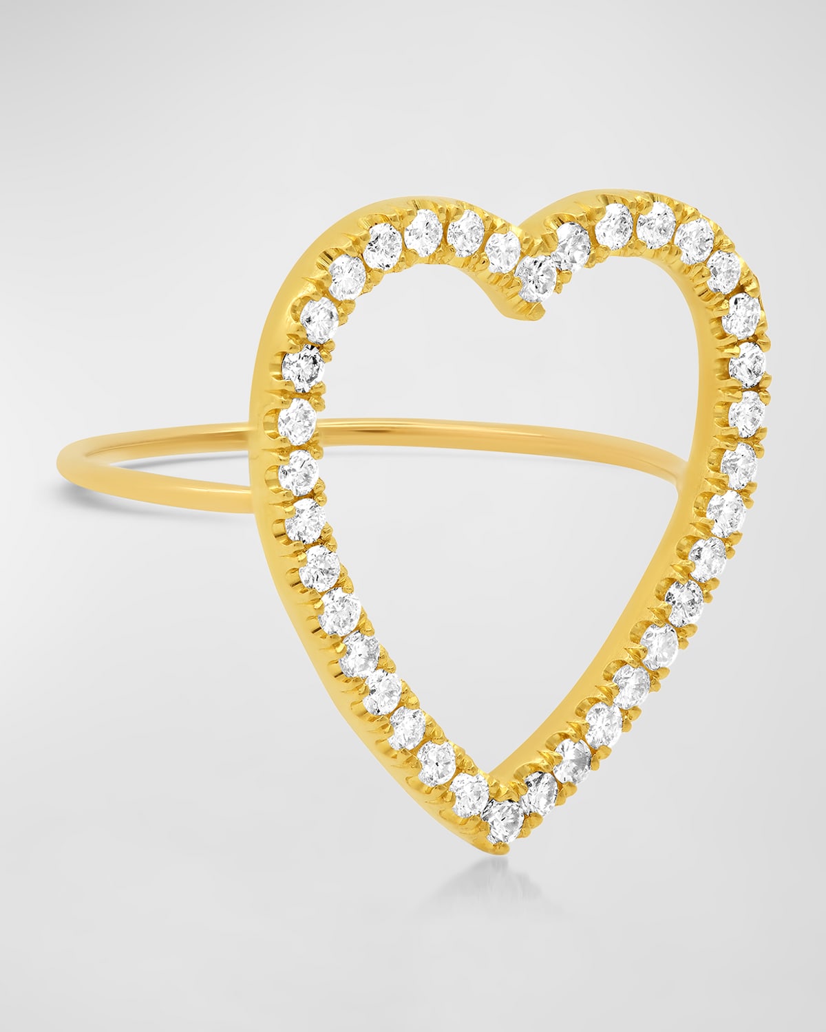 Jennifer Meyer 18k Yellow Gold Large Open Heart Ring