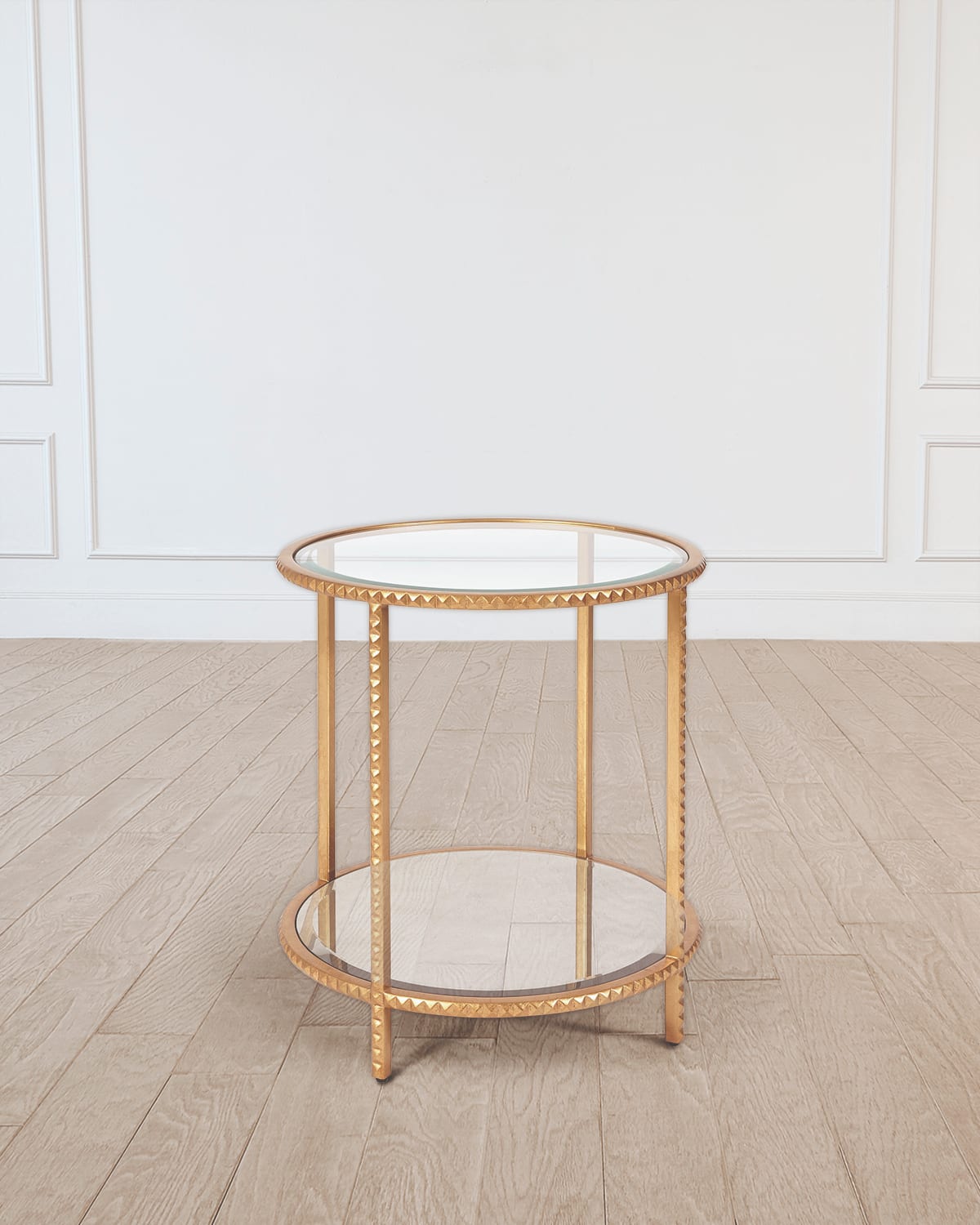 Emporium Home For William D Scott Stud End Table In Gold