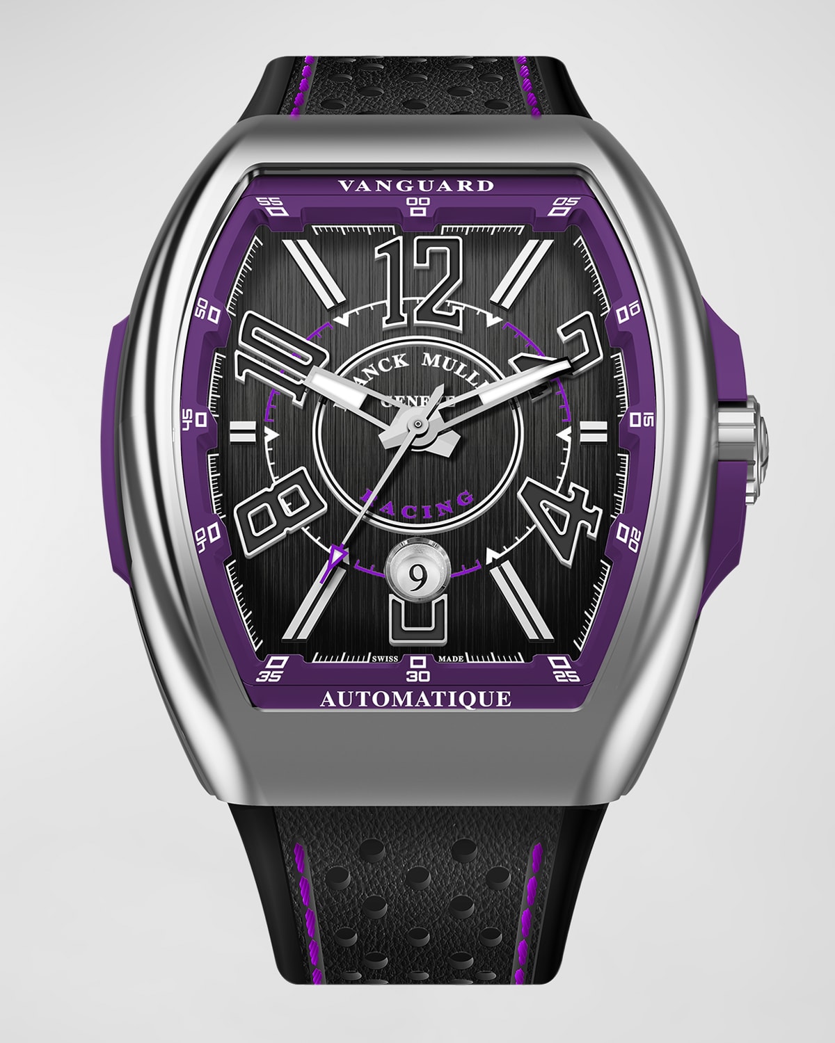 Men's Vanguard Racing Automatic Black and Purple Accent Watch