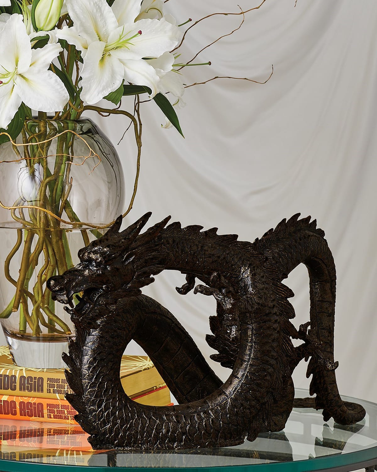 William D Scott Dragon Sculpture In Brown
