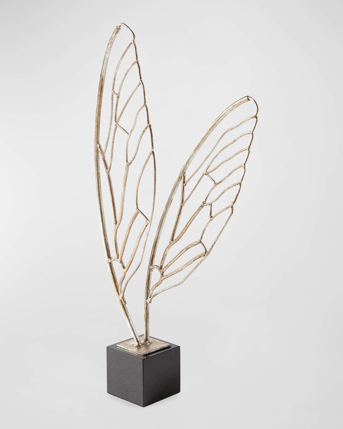 William D. Scott For Global Views Butterfly Wings Sculpture In Gold