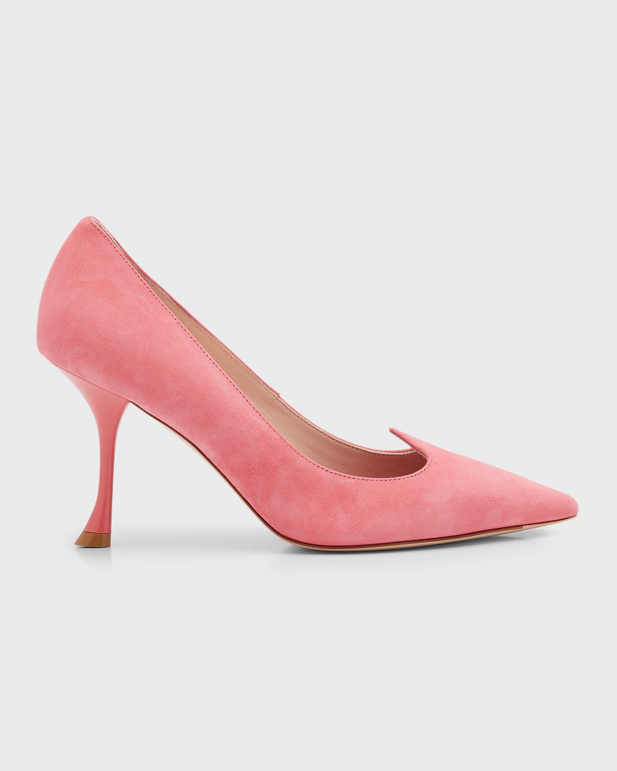 Roger Vivier I Love Vivier Pumps In Pink Suede In Pink