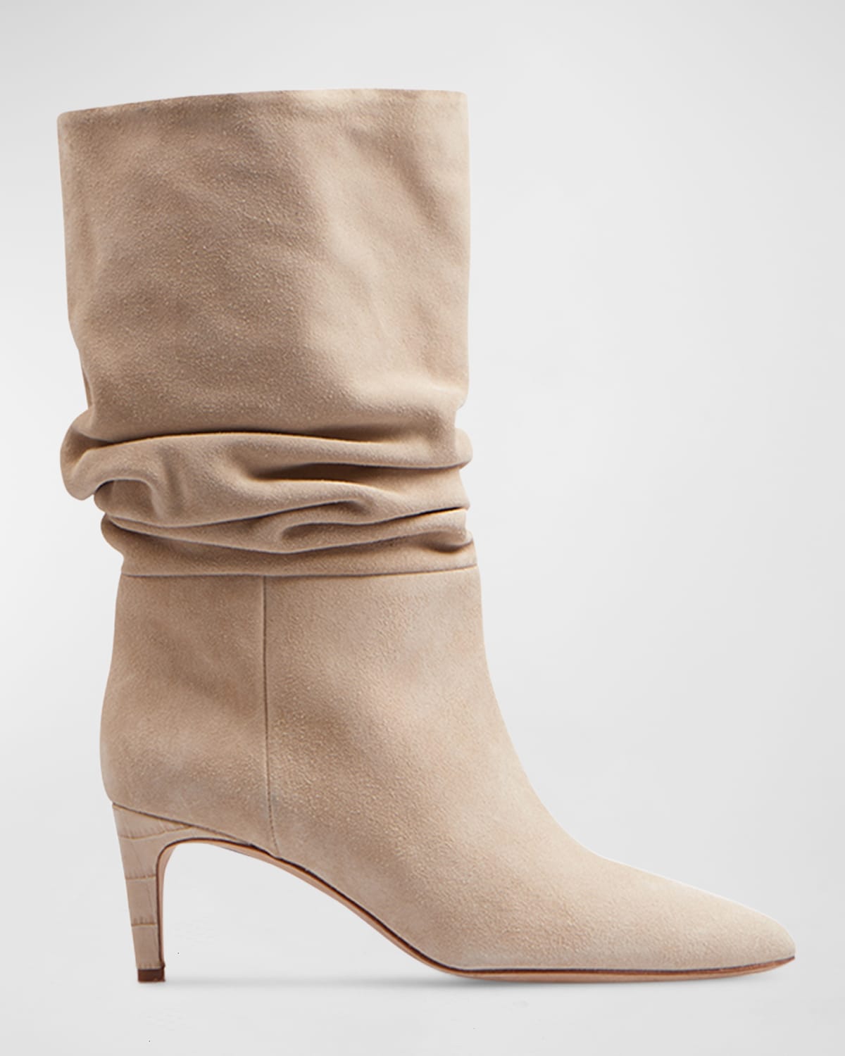 Paris Texas 60mm Slouchy Suede Boots In Angora