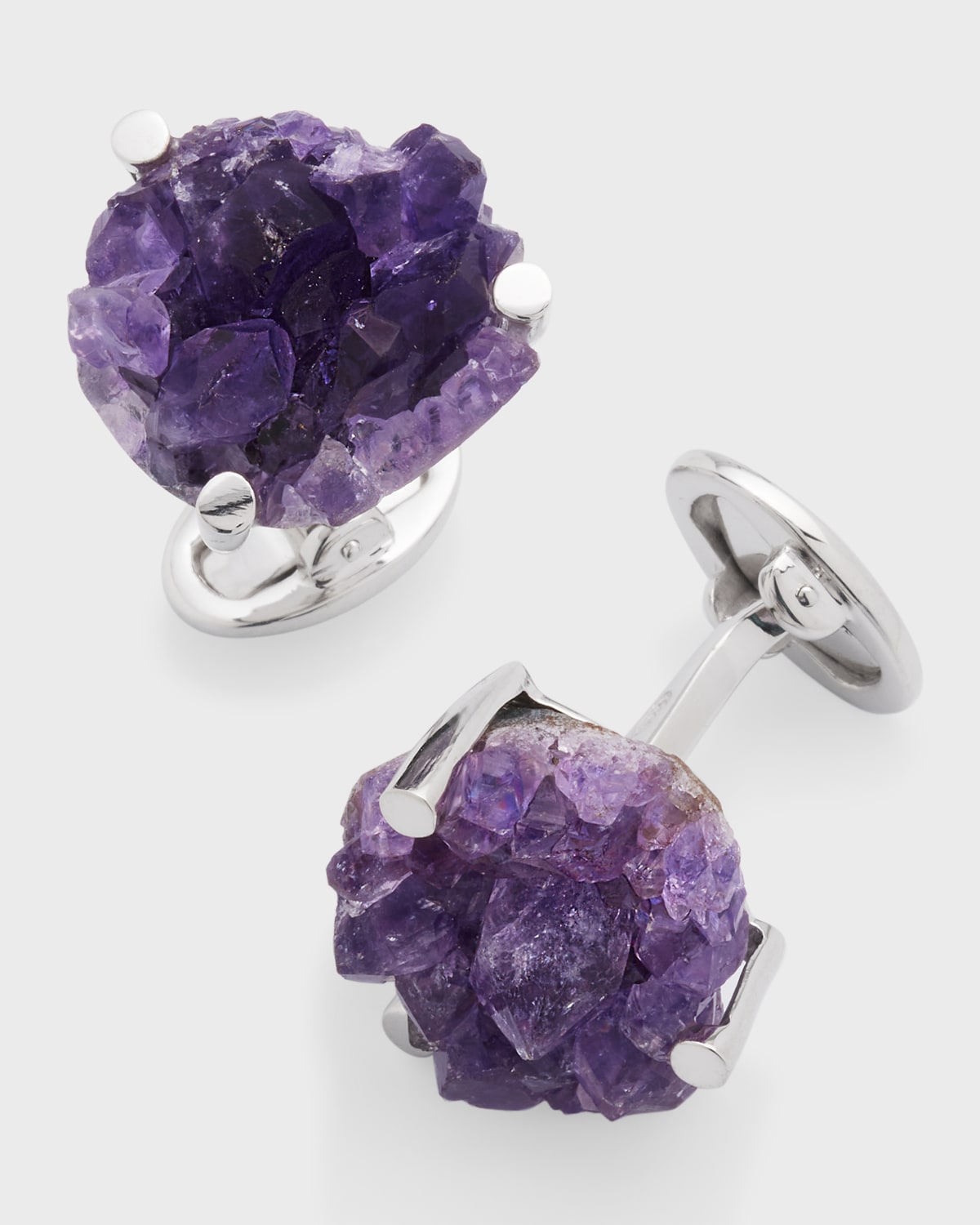 Men's Amethyst Druzy Cufflinks