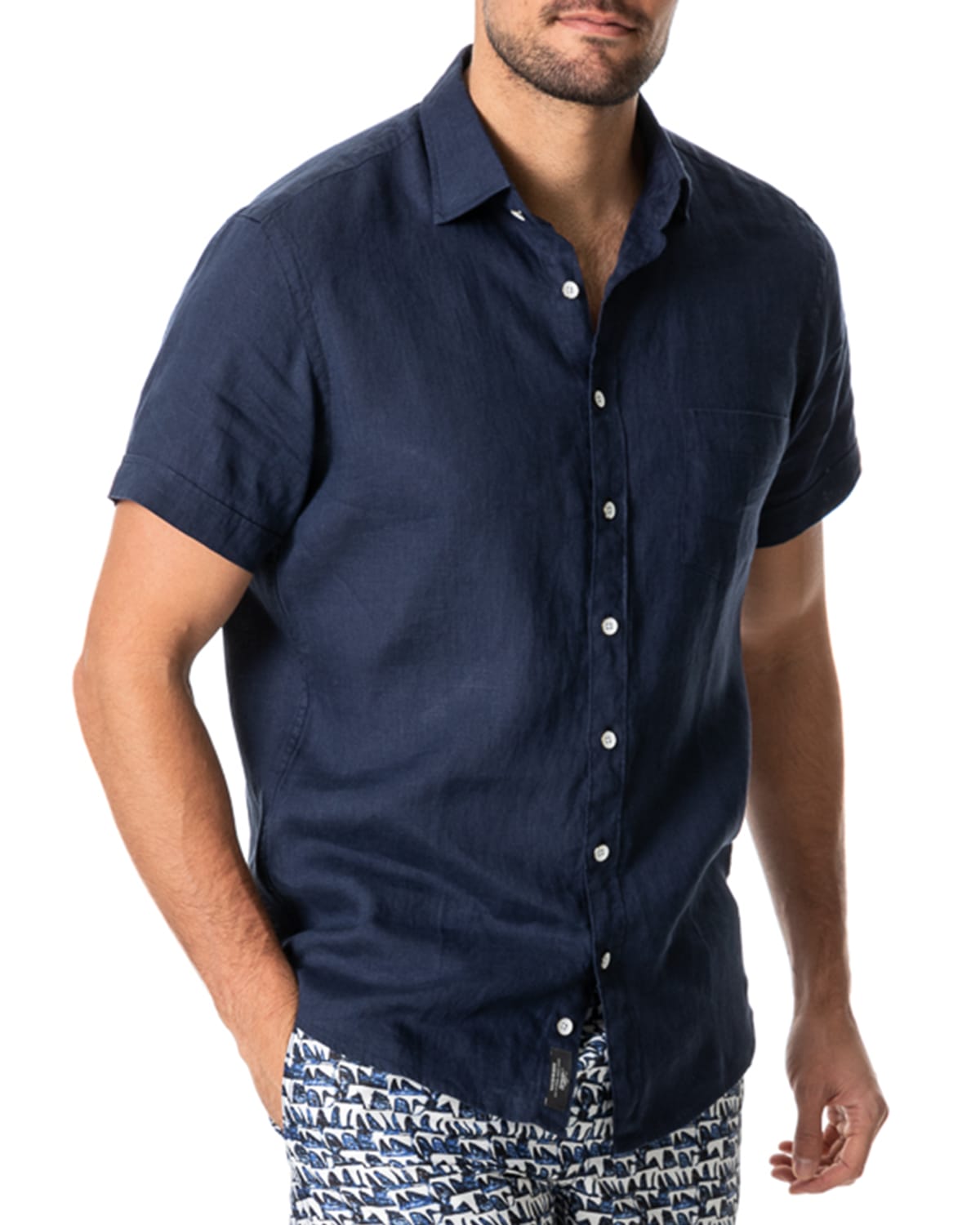 Men's Ellerslie Solid Linen Sport Shirt
