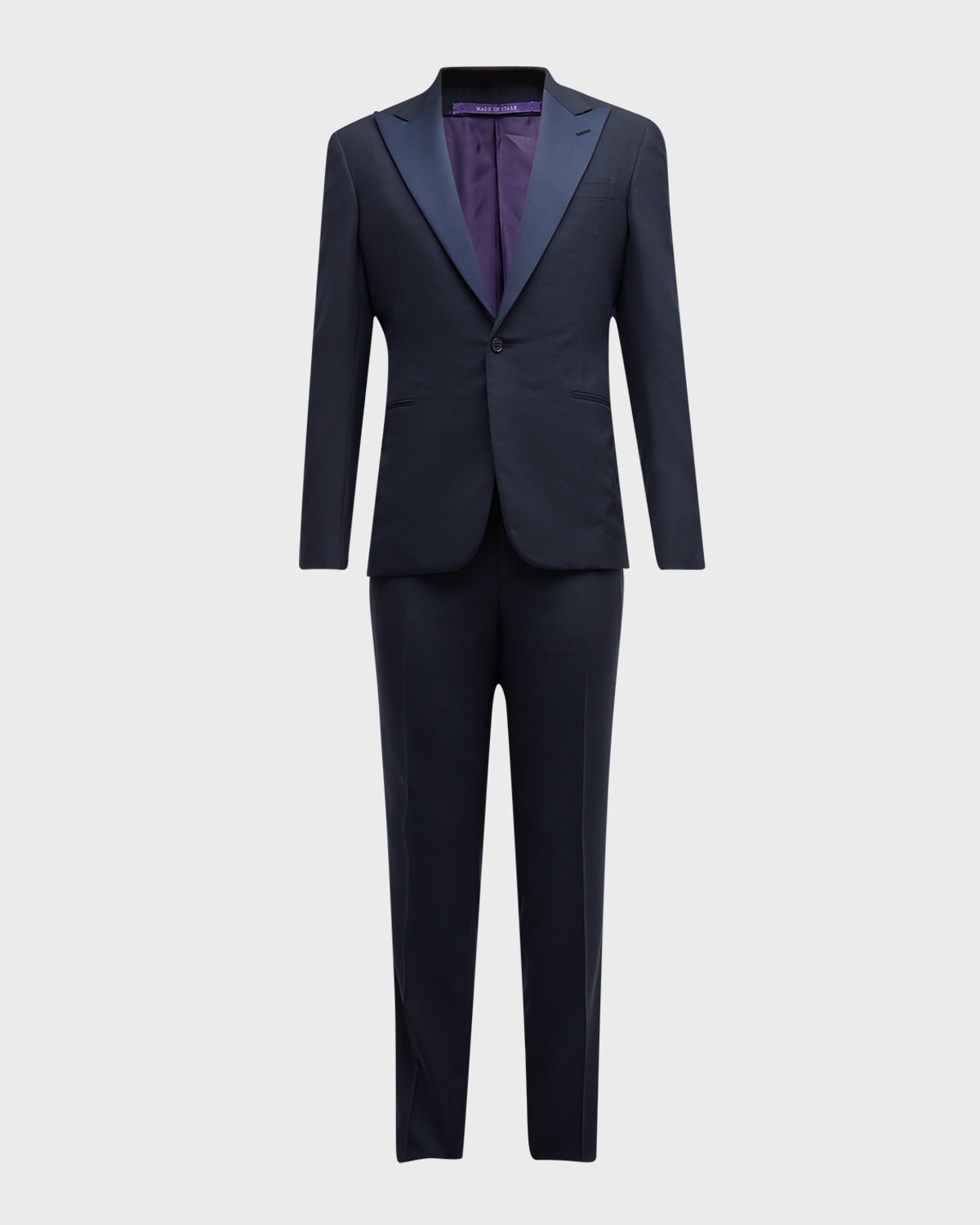 Shop Ralph Lauren Purple Label Men's Gregory Barathea Peak Tuxedo In Navy