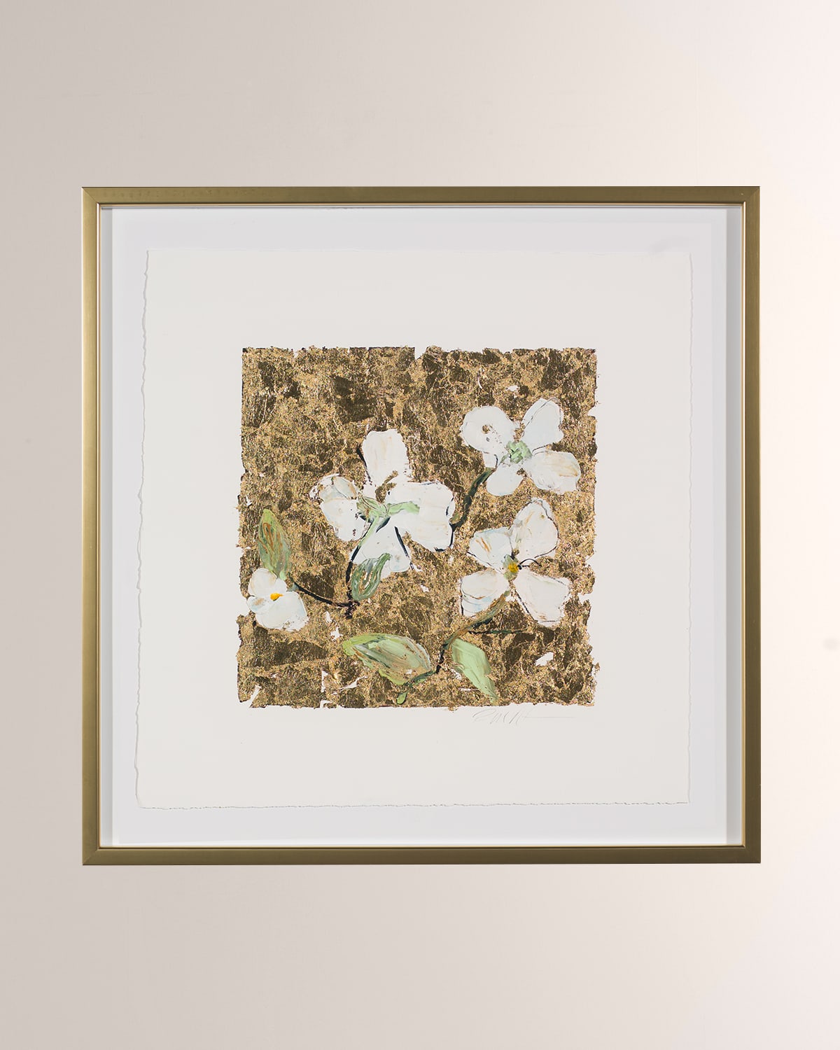 Shop Rfa Fine Art Gold And Dogwood Art Print By Robert Robinson In Multi