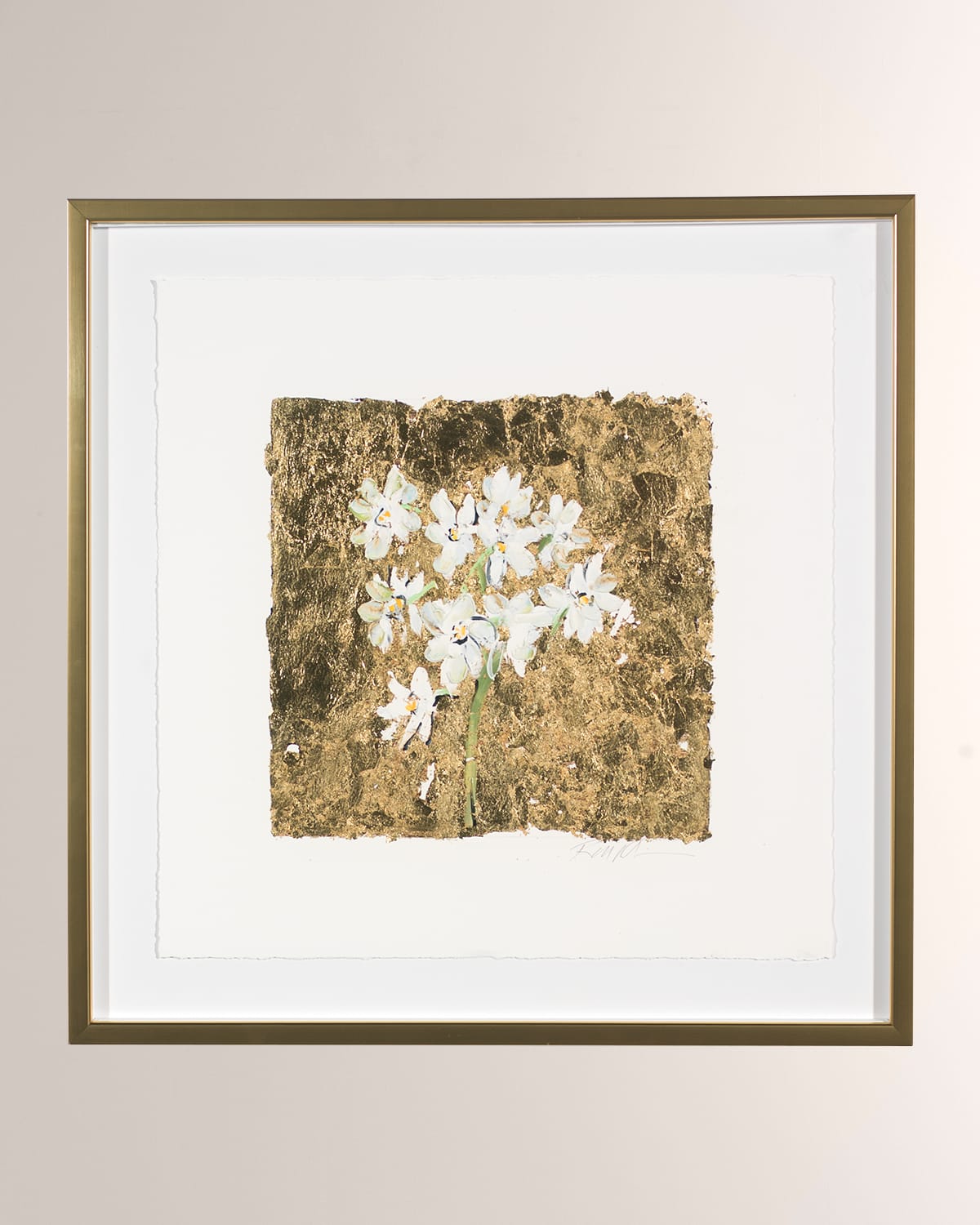 Gold and Narcissus Print Art by Robert Robinson