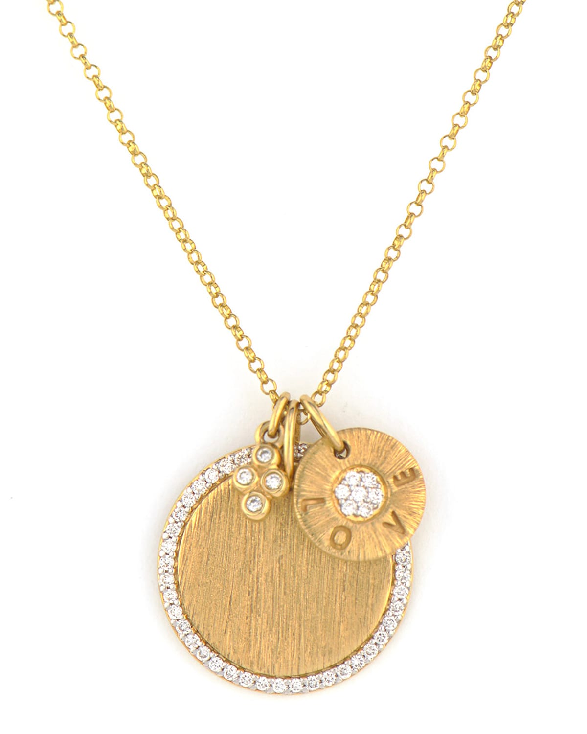 Provence 18K Yellow Gold Diamond 3-Charm Necklace