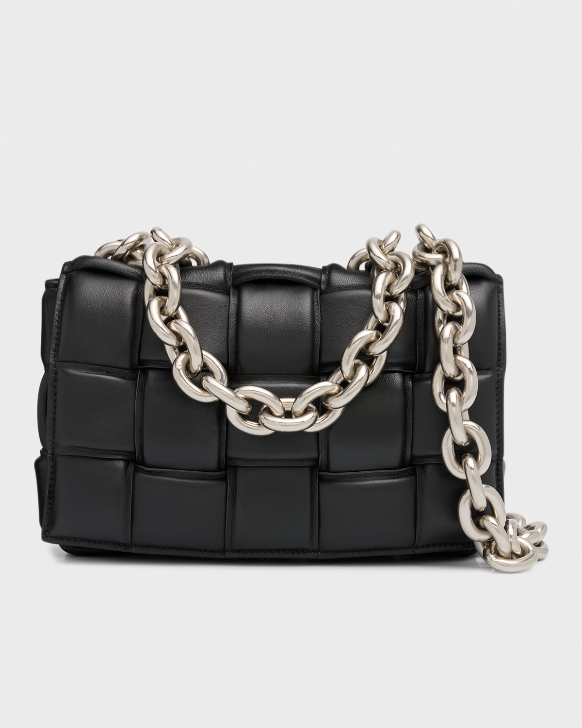 BOTTEGA VENETA Lambskin Maxi Intreccio Padded Chain Cassette