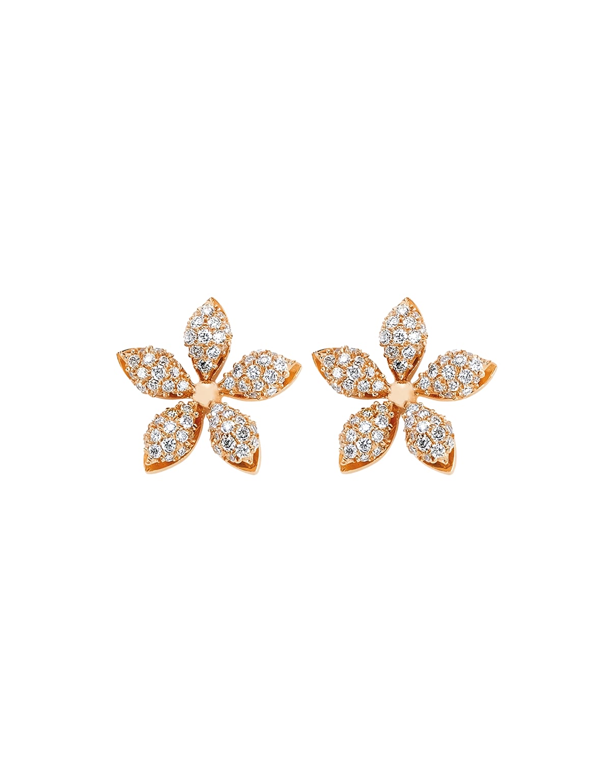 BeeGoddess Apple Seed Diamond Stud Earrings