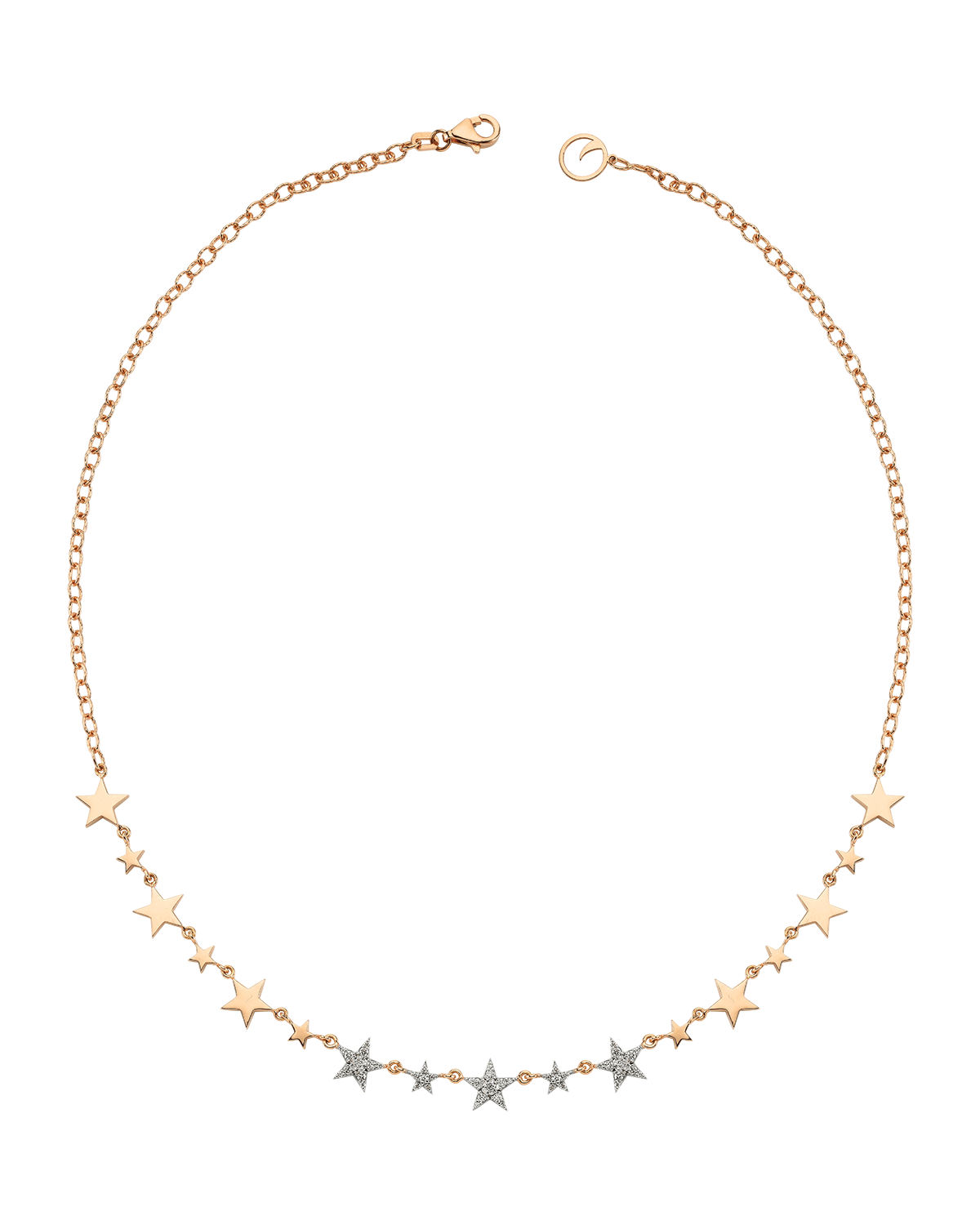 BeeGoddess Sirius Star 14k Diamond Choker Necklace