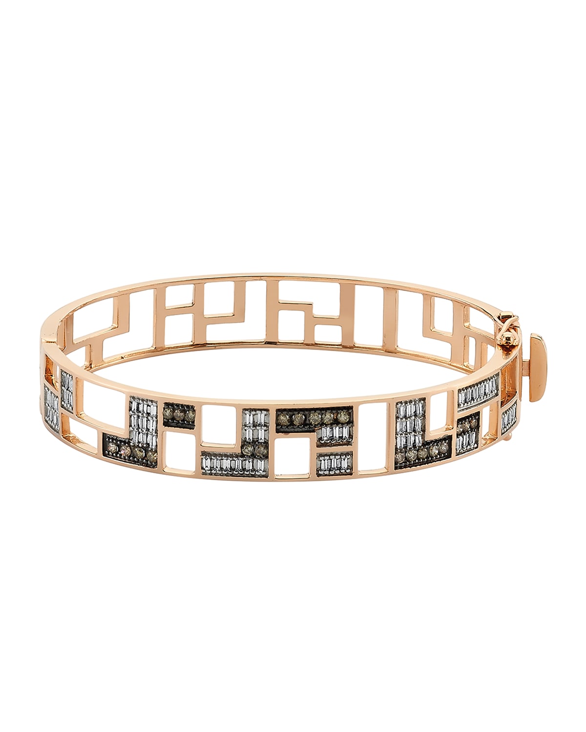 BeeGoddess Mondrian Multi-Diamond Hinge Bracelet
