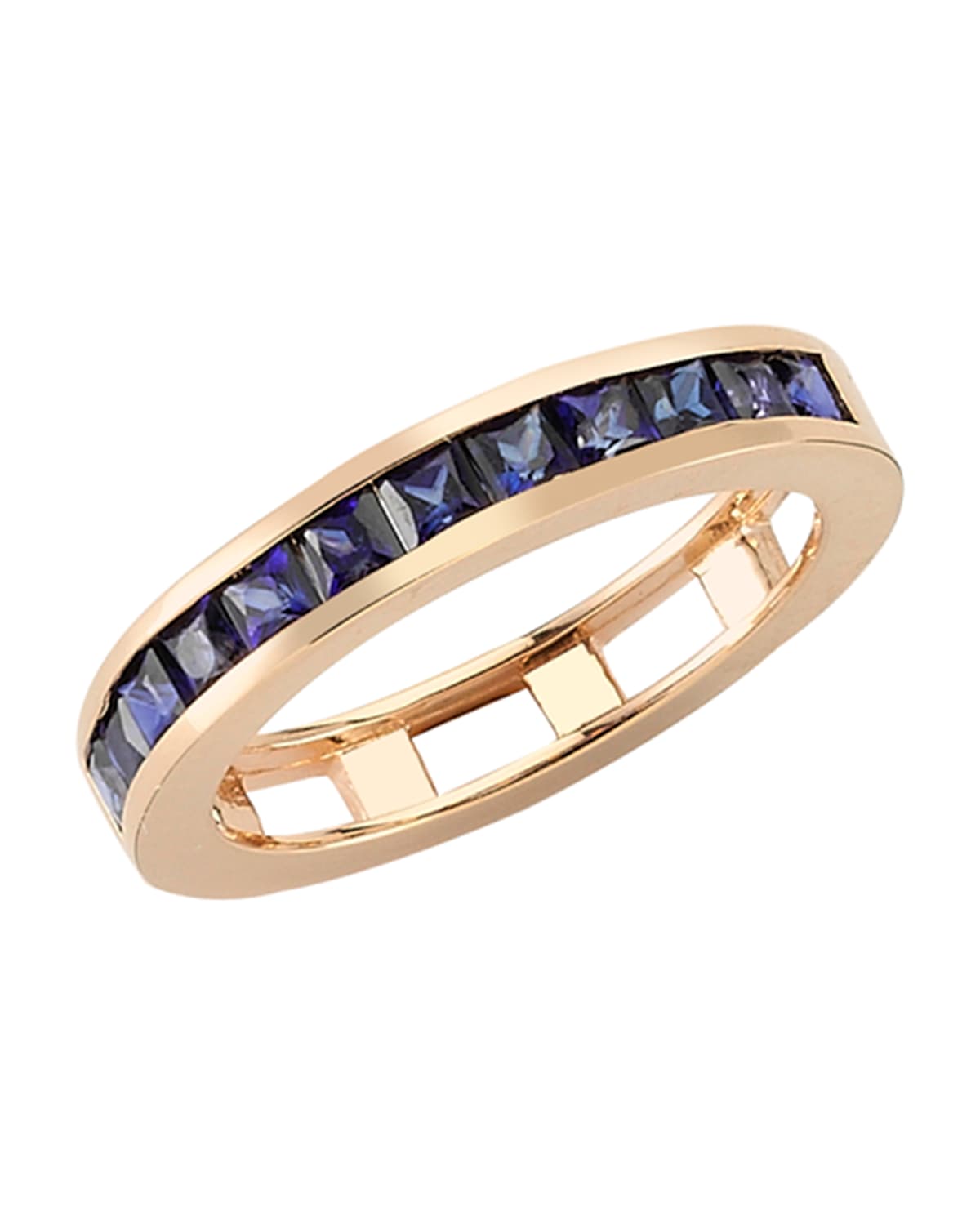 Mondrian Blue Sapphire Ring, Size 7