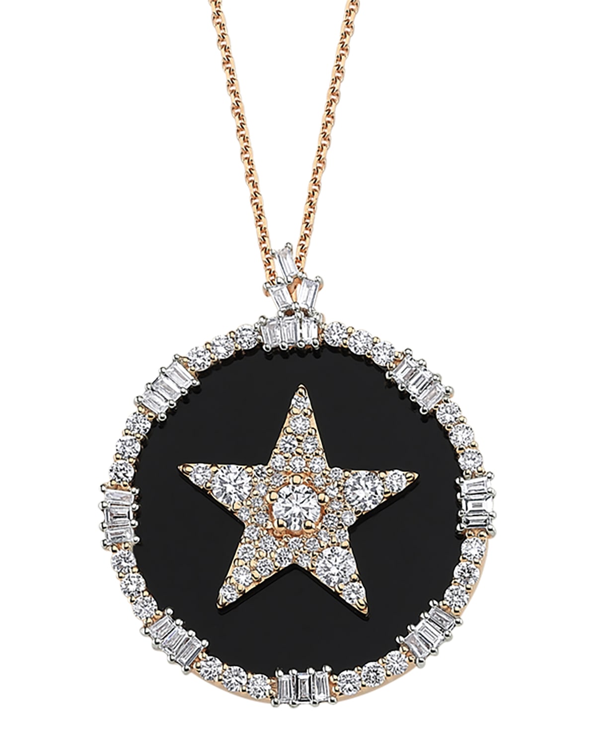 BeeGoddess Sirius Stat 14k Diamond Pave Necklace