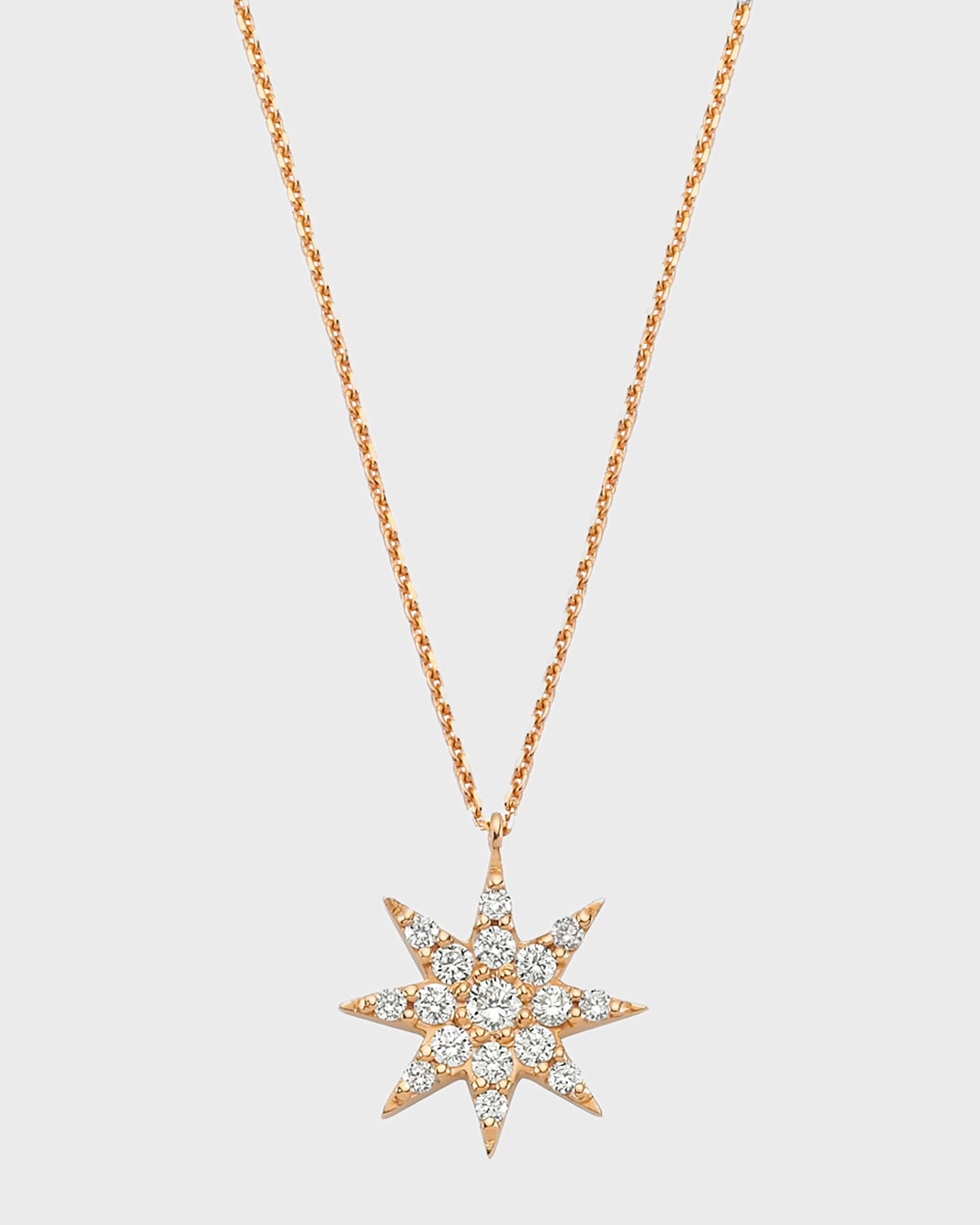 Beegoddess Venus Star 14k Diamond Pendant Necklace