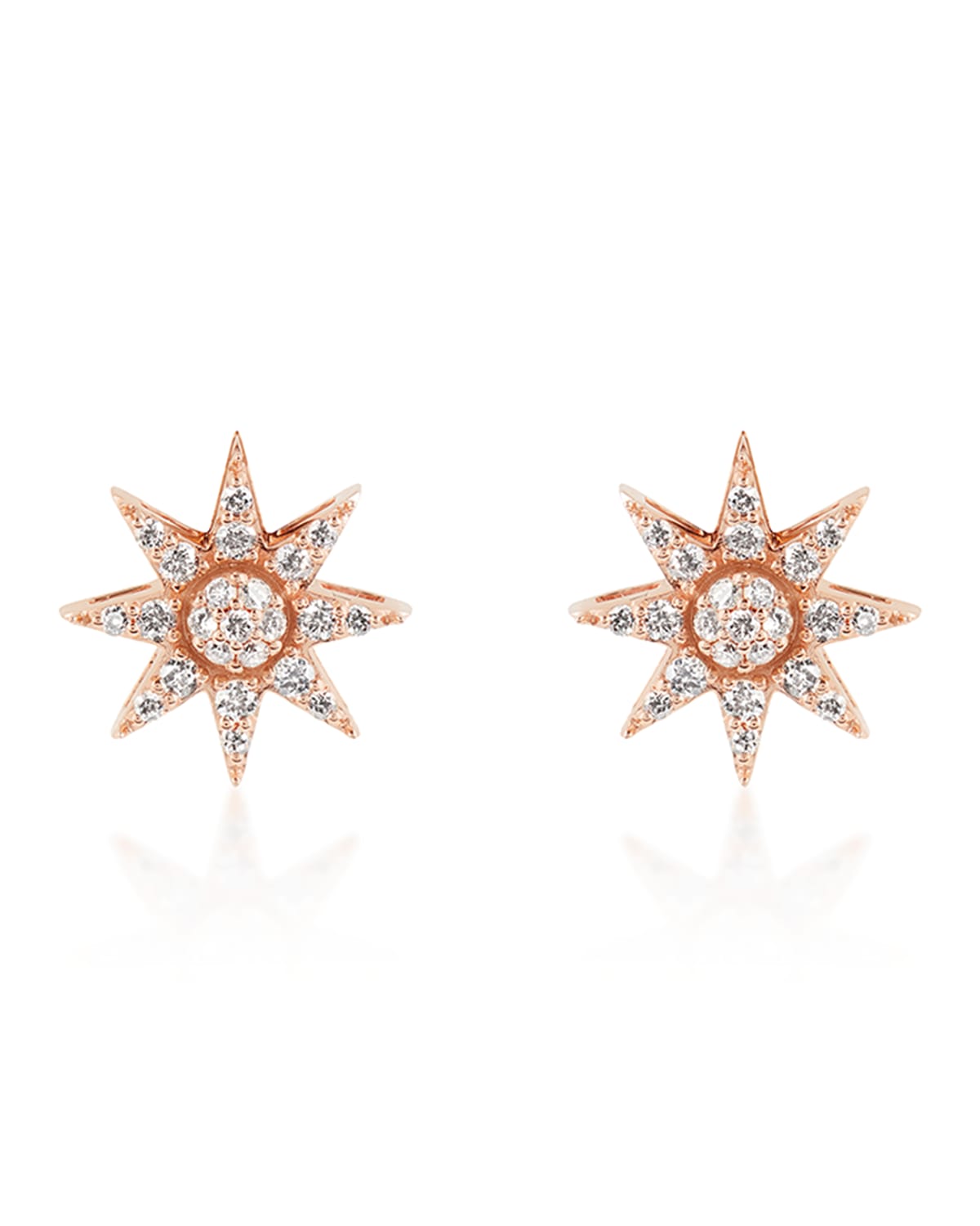 BeeGoddess Venus Star 14k Diamond Stud Earrings