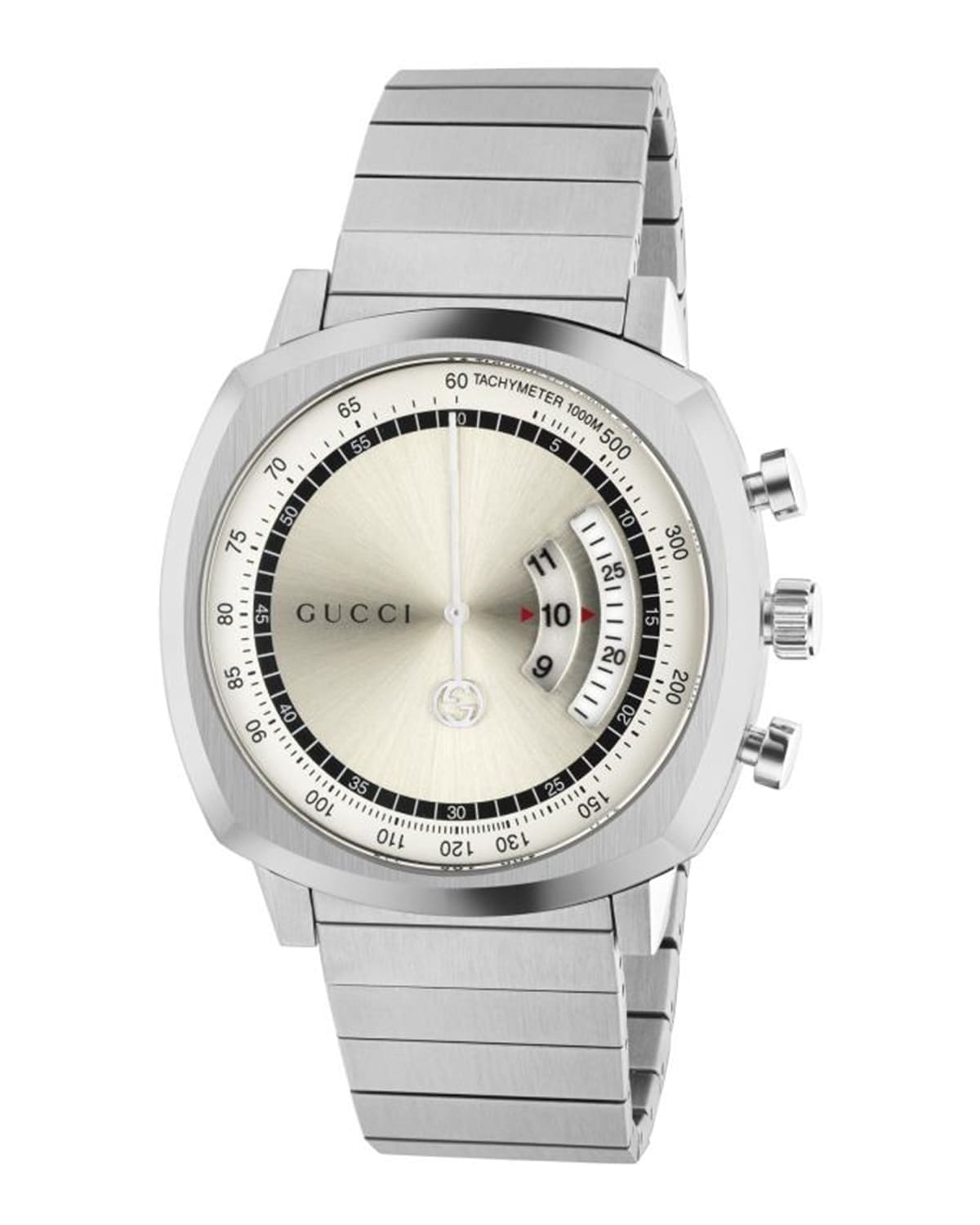 Gucci Men's  Grip 40mm Square Chronograph Watch With Bracelet In Metallic