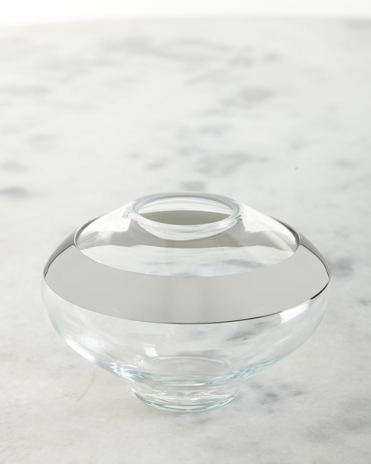GEORG JENSEN DUO ROUND GLASS VASE - SMALL 